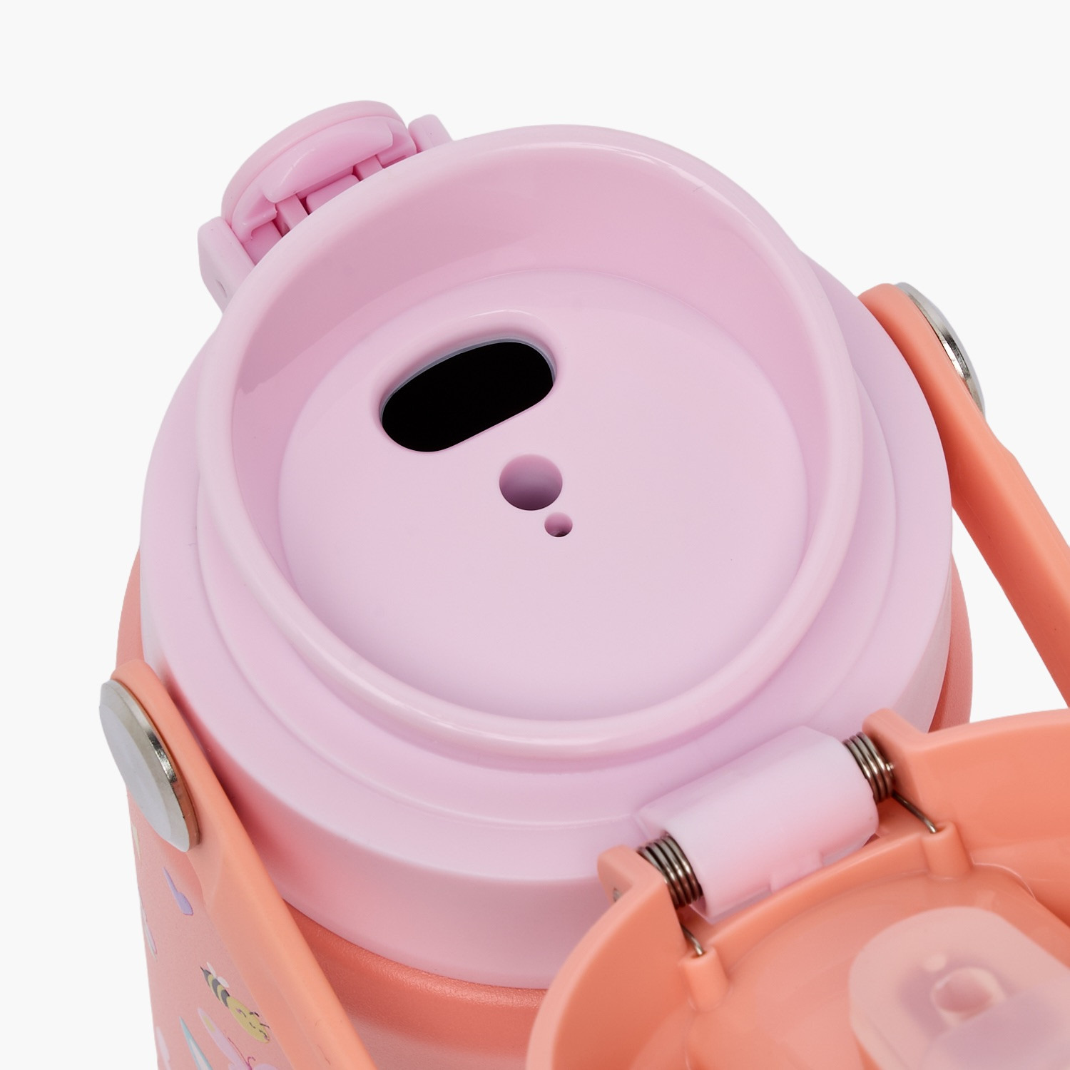قارورة مياه ستانلس ستيل بطبعات أرنب وفوهة قلاب ومقبض من جونيورز-school-waterbottles-image-7
