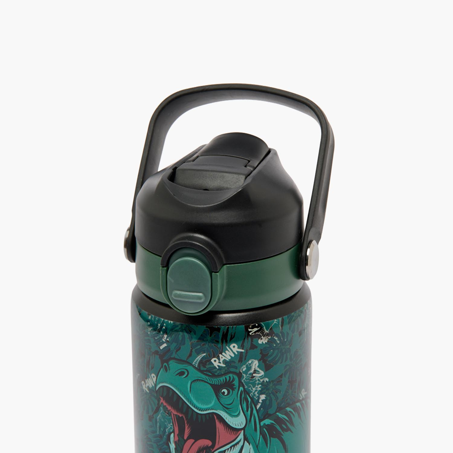 قارورة مياه ستانلس ستيل بطبعات ديناصور مع فوهة فليب ومقبض من جونيورز-school-waterbottles-image-4