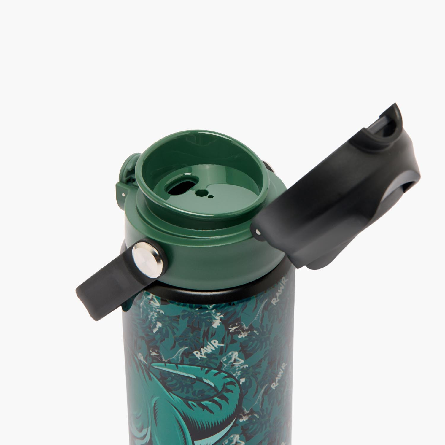 قارورة مياه ستانلس ستيل بطبعات ديناصور مع فوهة فليب ومقبض من جونيورز-school-waterbottles-image-7