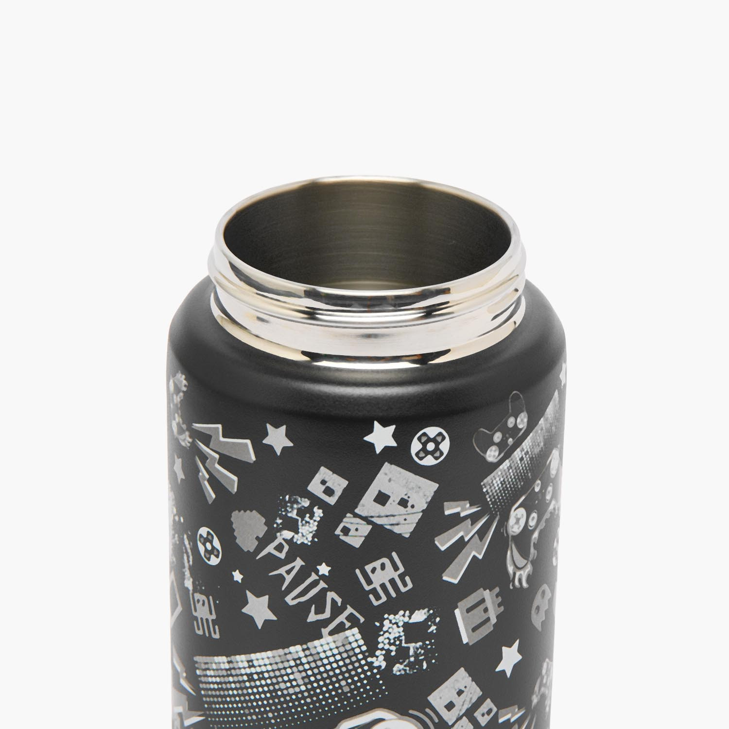 قارورة مياه ستانلس ستيل بفوهة قلّابة وطبعات ألعاب ومقبض من جونيورز-school-waterbottles-image-5