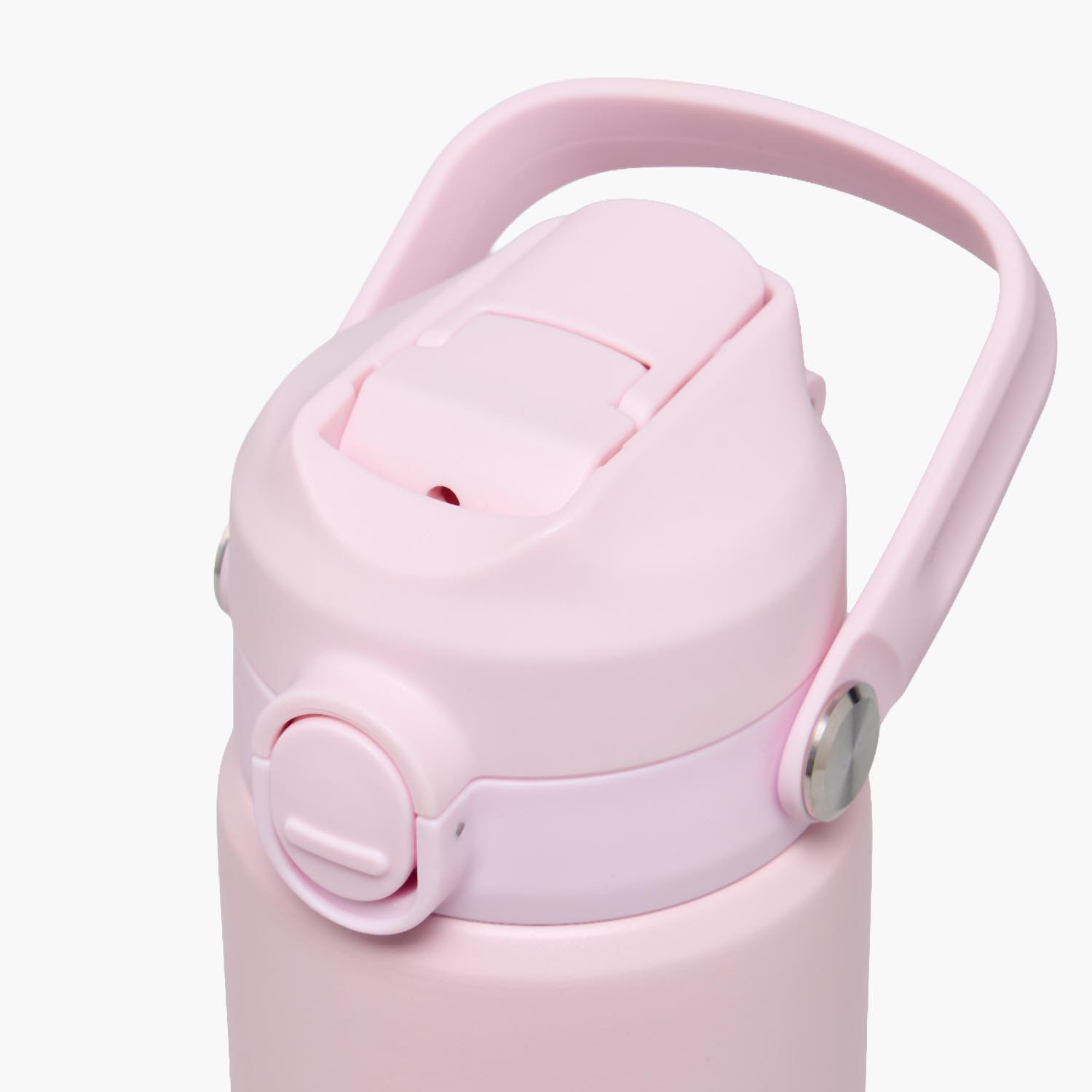 Juniors Slogan Print Stainless Steel Water Bottle with Flip Spout and Handle-school-waterbottles-image-4