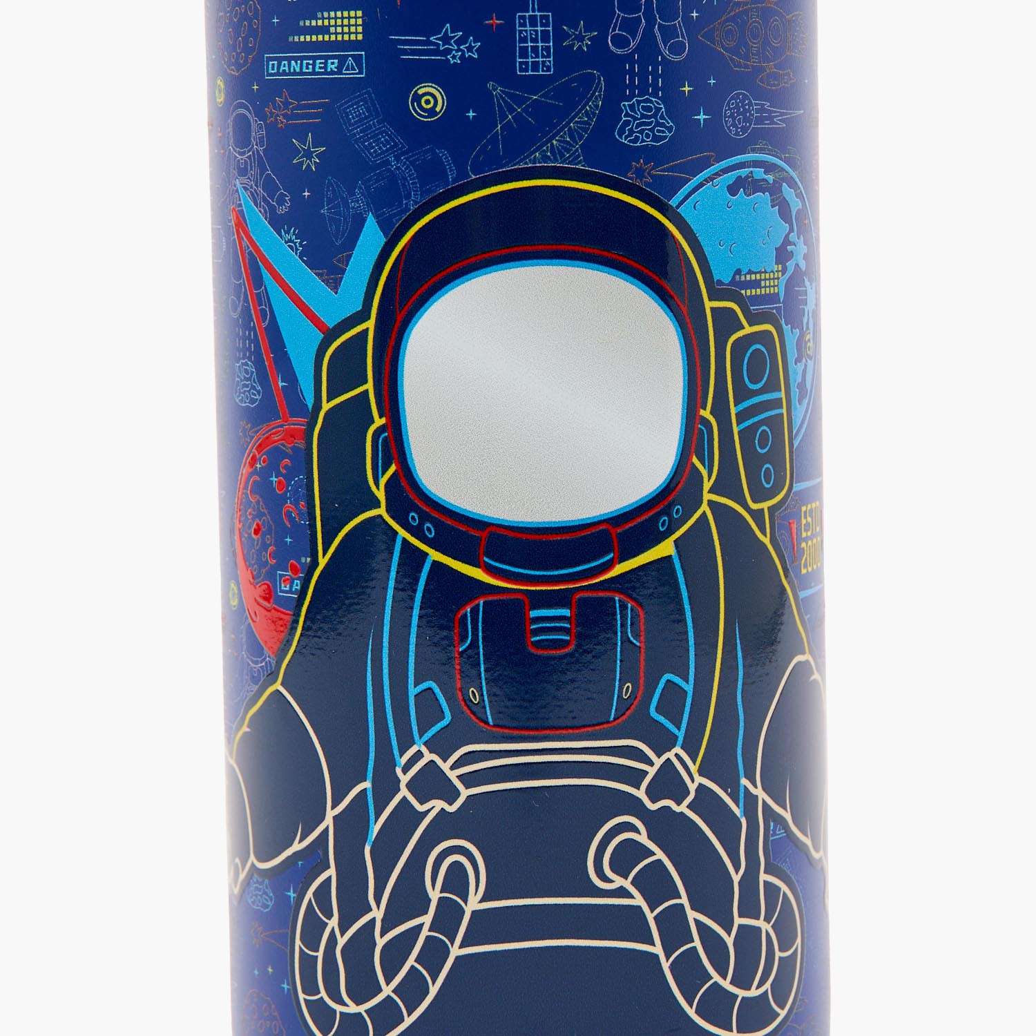 Juniors Astronaut Print Stainless Steel Water Bottle with Flip Spout and Handle-school-waterbottles-image-9