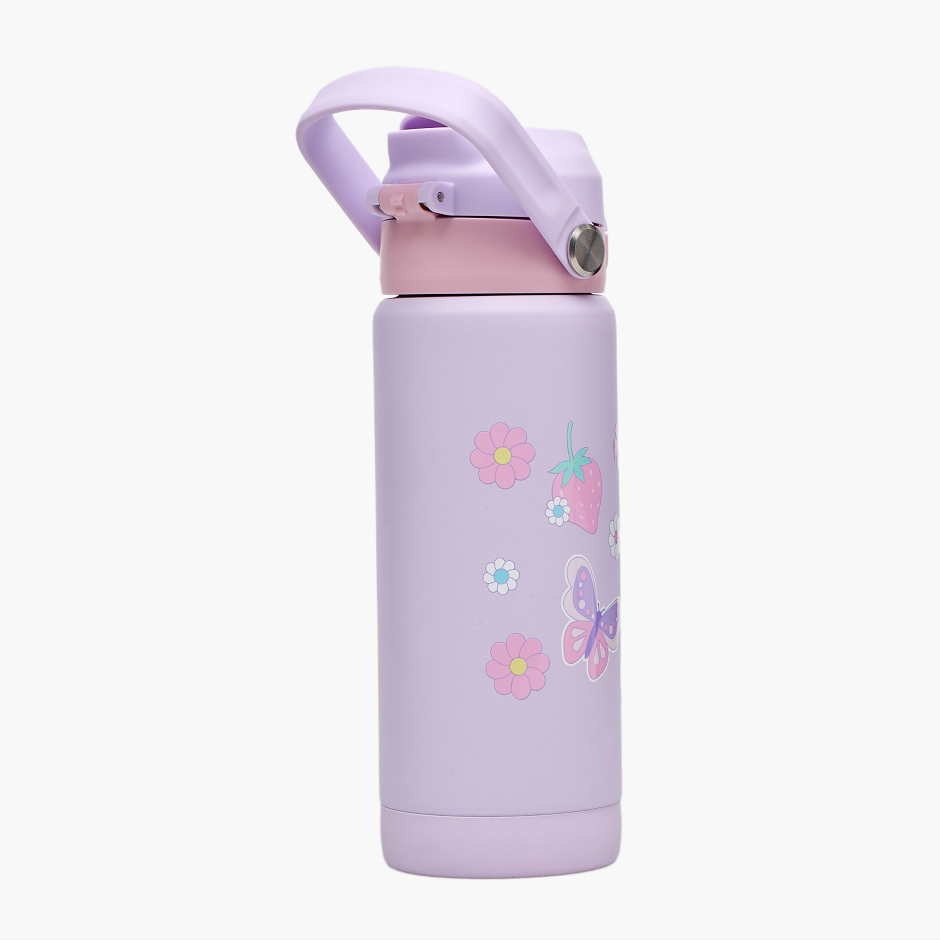 قارورة مياه ستانلس ستيل بفوهة ومقبض وطبعات فراشة من جونيورز-school-waterbottles-image-9