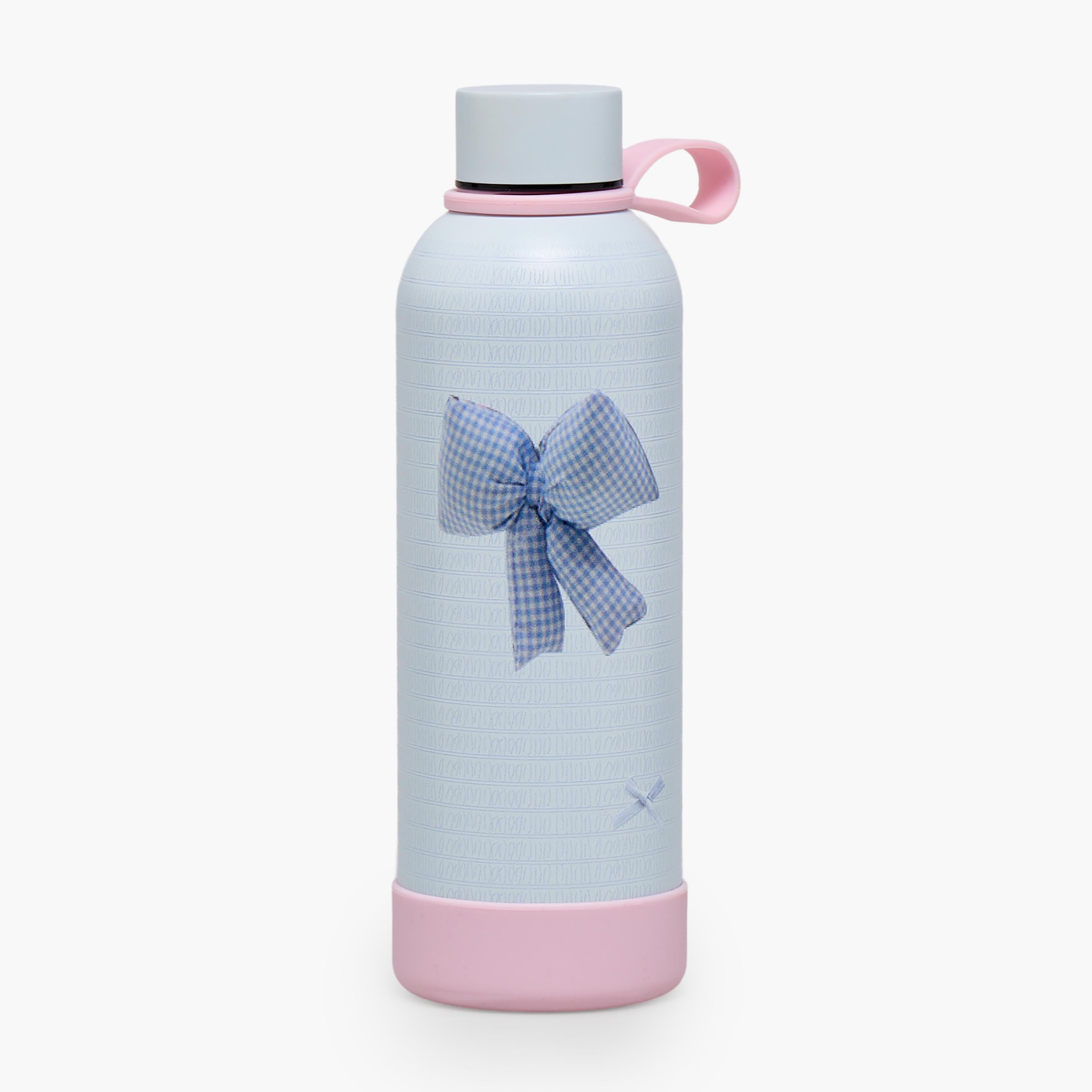 قارورة مياه ستانلس ستيل بطبعات فيونكة وحلقة مقبض من جونيورز-school-waterbottles-image-1