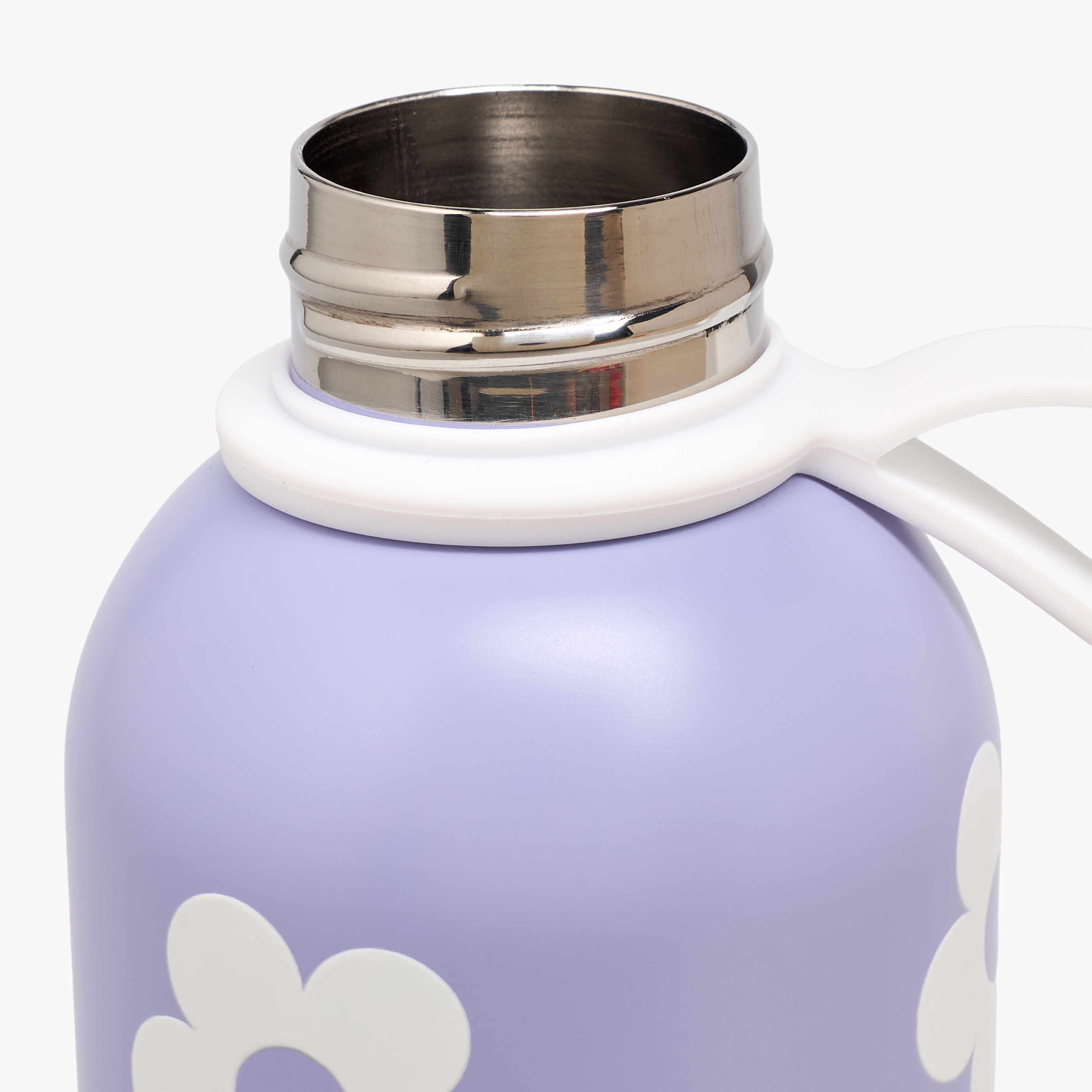 قارورة ماء ستانلس ستيل بحلقة حمل وطبعات أزهار من جونيورز-school-waterbottles-image-5