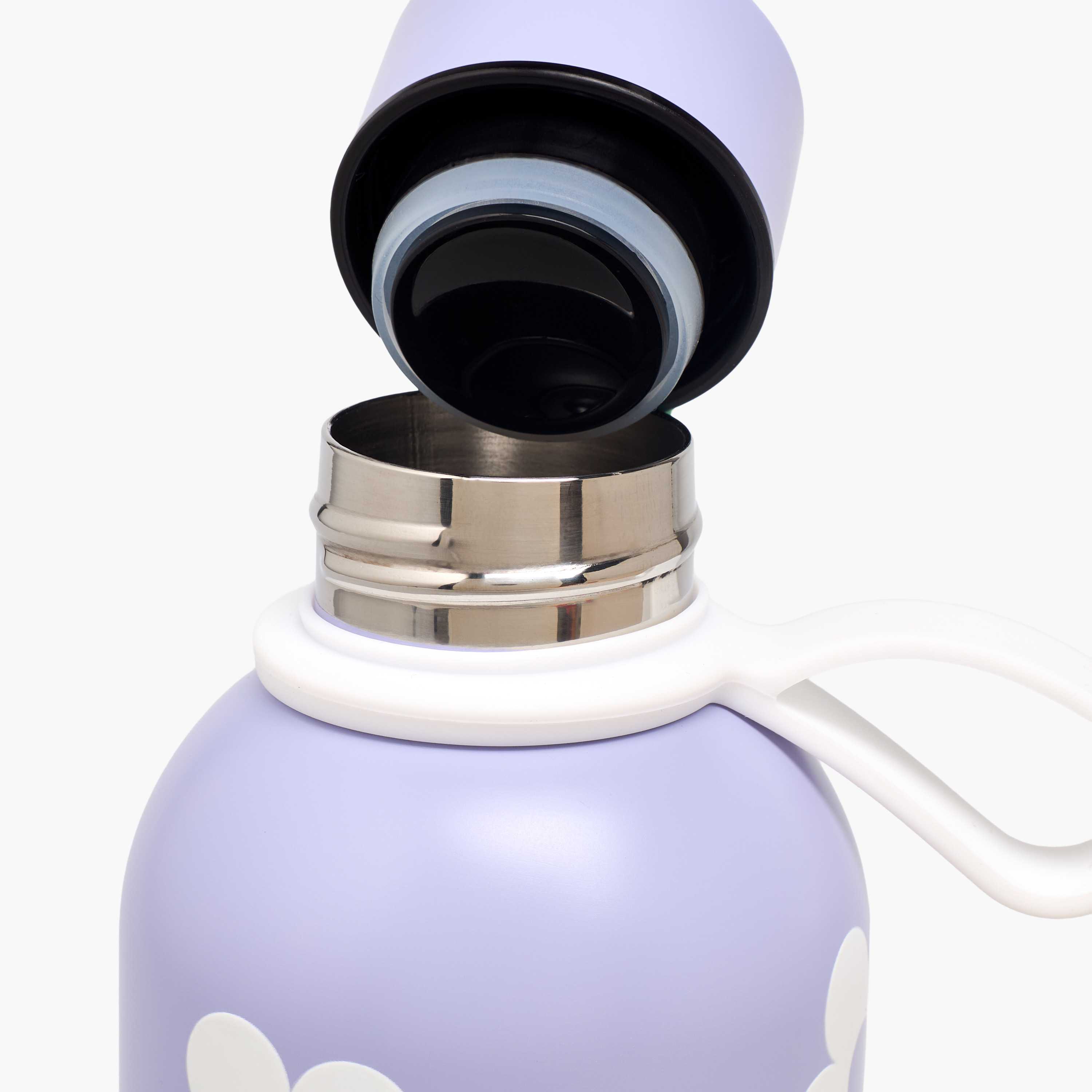 قارورة ماء ستانلس ستيل بحلقة حمل وطبعات أزهار من جونيورز-school-waterbottles-image-6