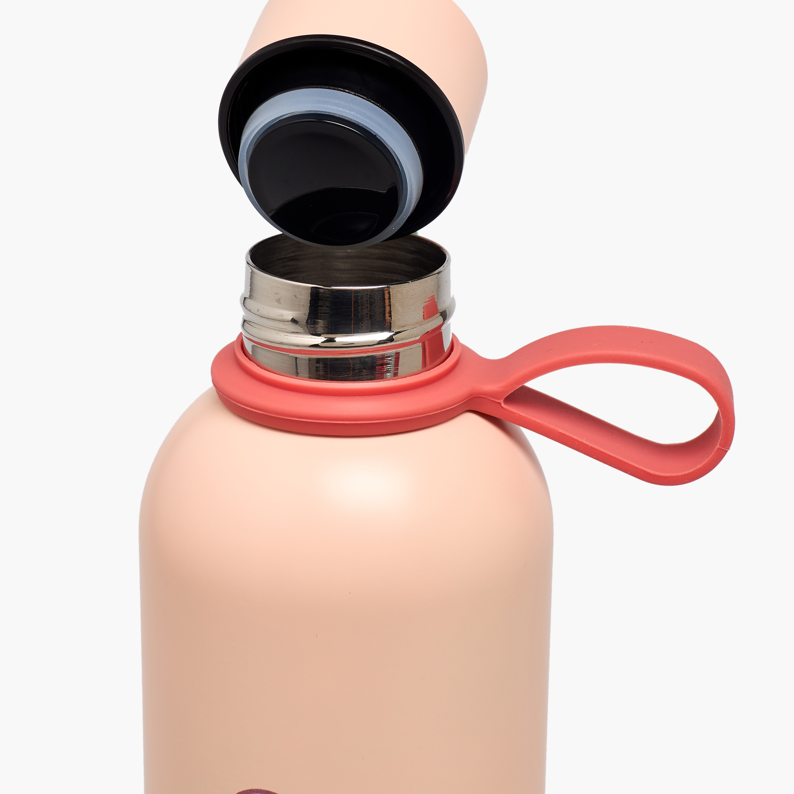 قارورة ماء ستانلس ستيل بحلقة حمل وطبعات أزهار من جونيورز-school-waterbottles-image-6