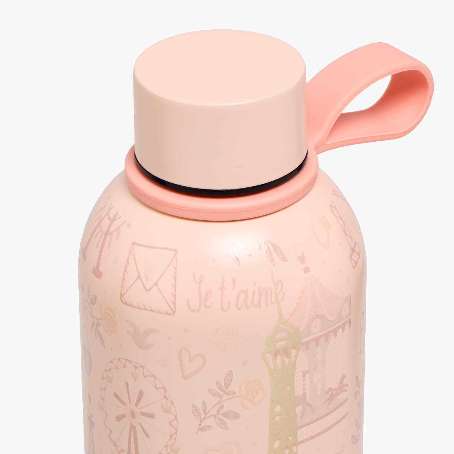 قارورة مياه ستانلس ستيل بمقبض حلقة وطبعات باريس من جونيورز-school-waterbottles-image-4