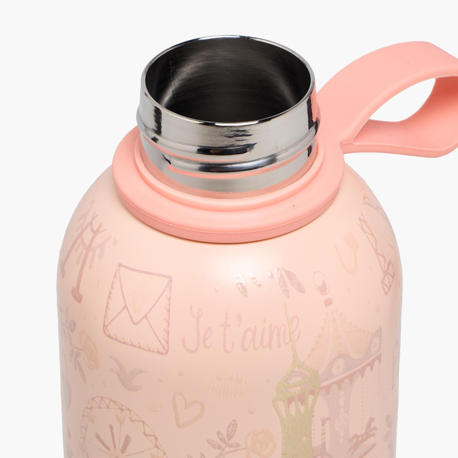قارورة مياه ستانلس ستيل بمقبض حلقة وطبعات باريس من جونيورز-school-waterbottles-image-5