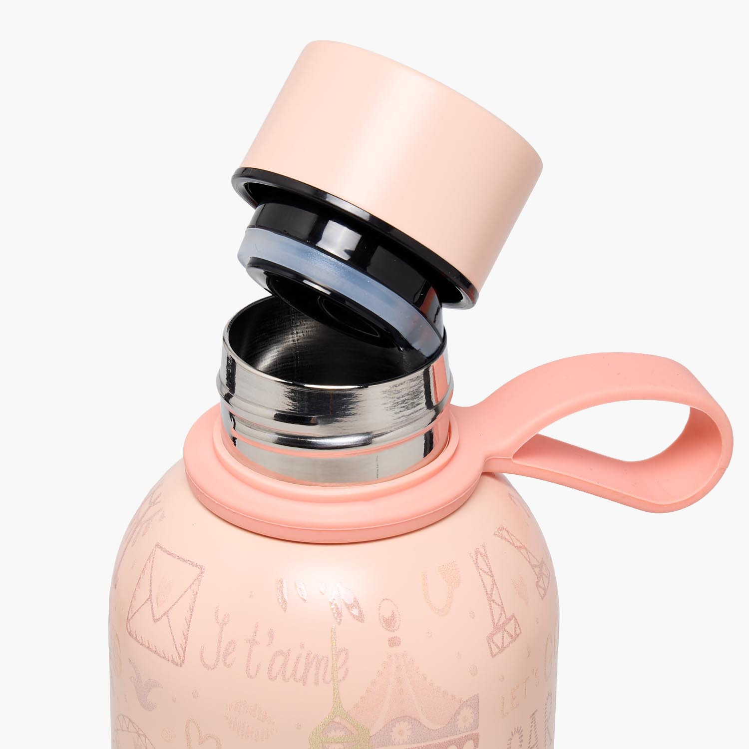 قارورة مياه ستانلس ستيل بمقبض حلقة وطبعات باريس من جونيورز-school-waterbottles-image-6