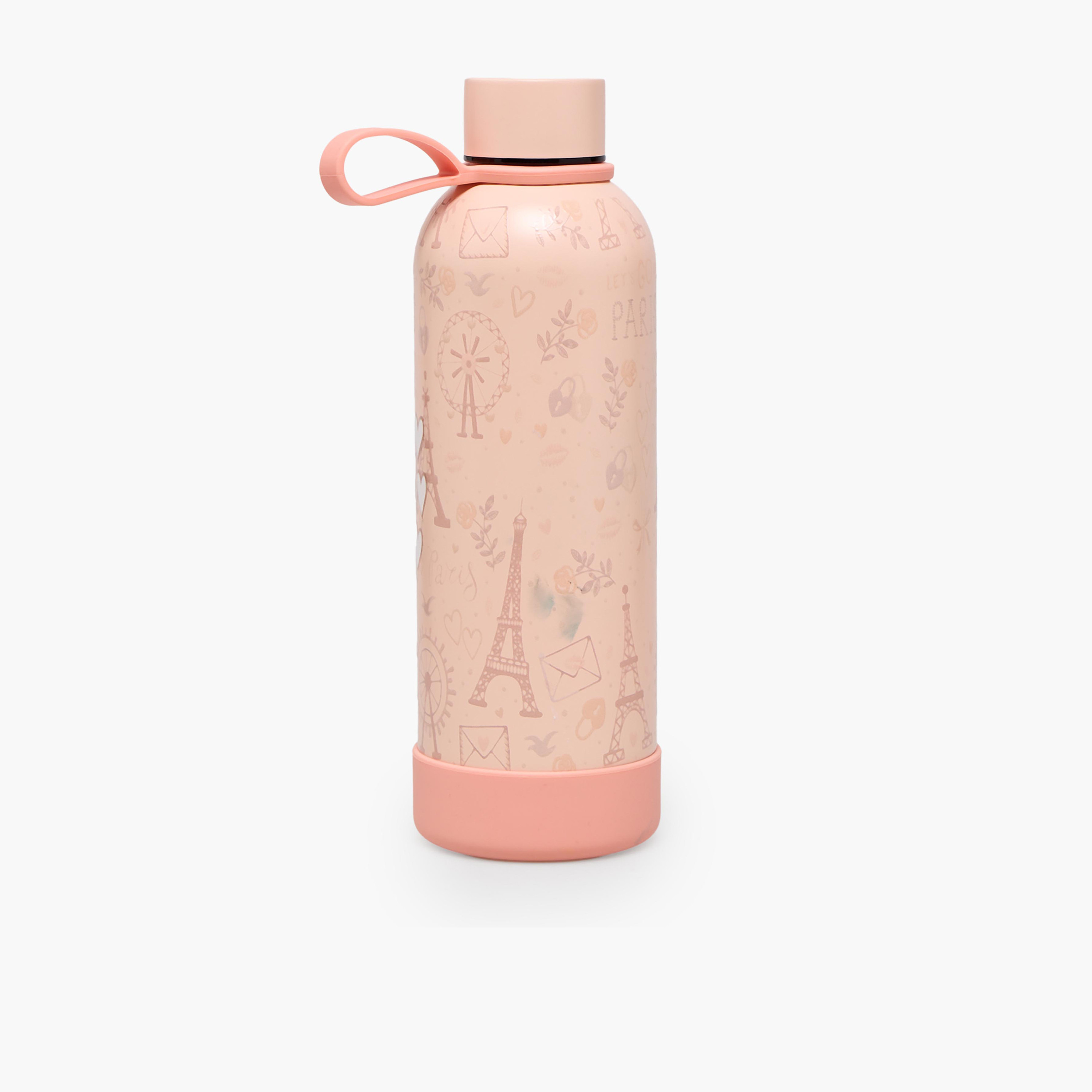 قارورة مياه ستانلس ستيل بمقبض حلقة وطبعات باريس من جونيورز-school-waterbottles-image-7