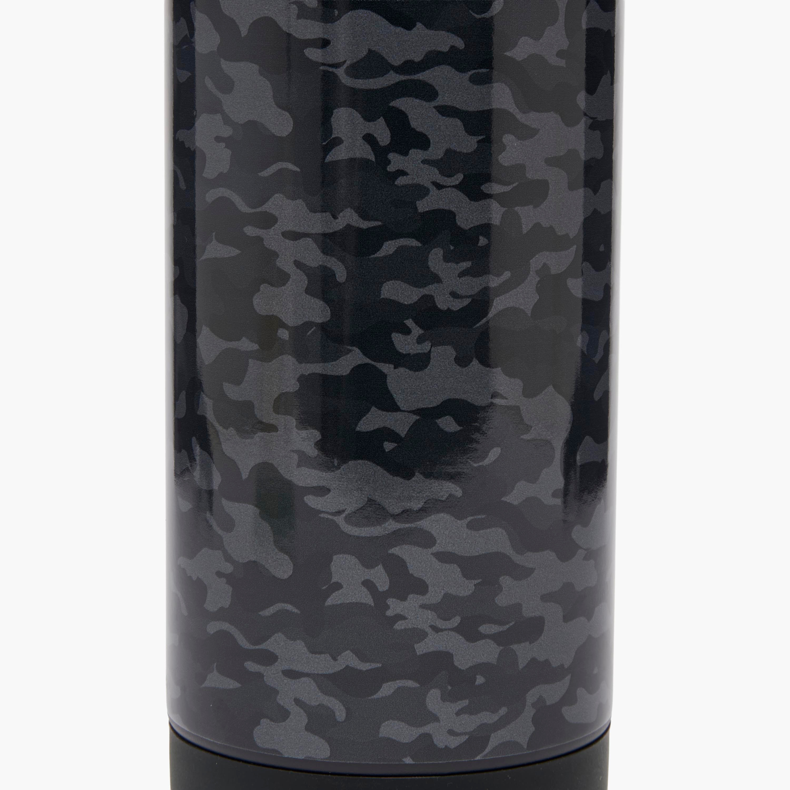 Juniors Camouflage Print Stainless Steel Water Bottle with Carry Loop-school-waterbottles-image-7