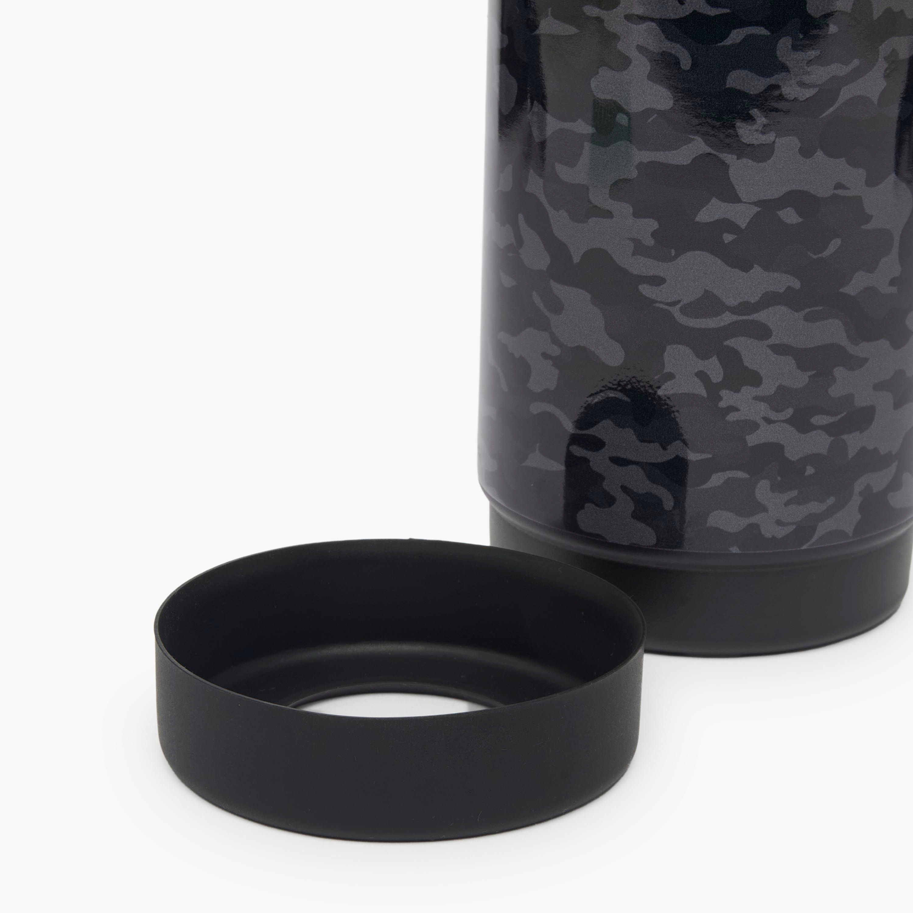 Juniors Camouflage Print Stainless Steel Water Bottle with Carry Loop-school-waterbottles-image-8