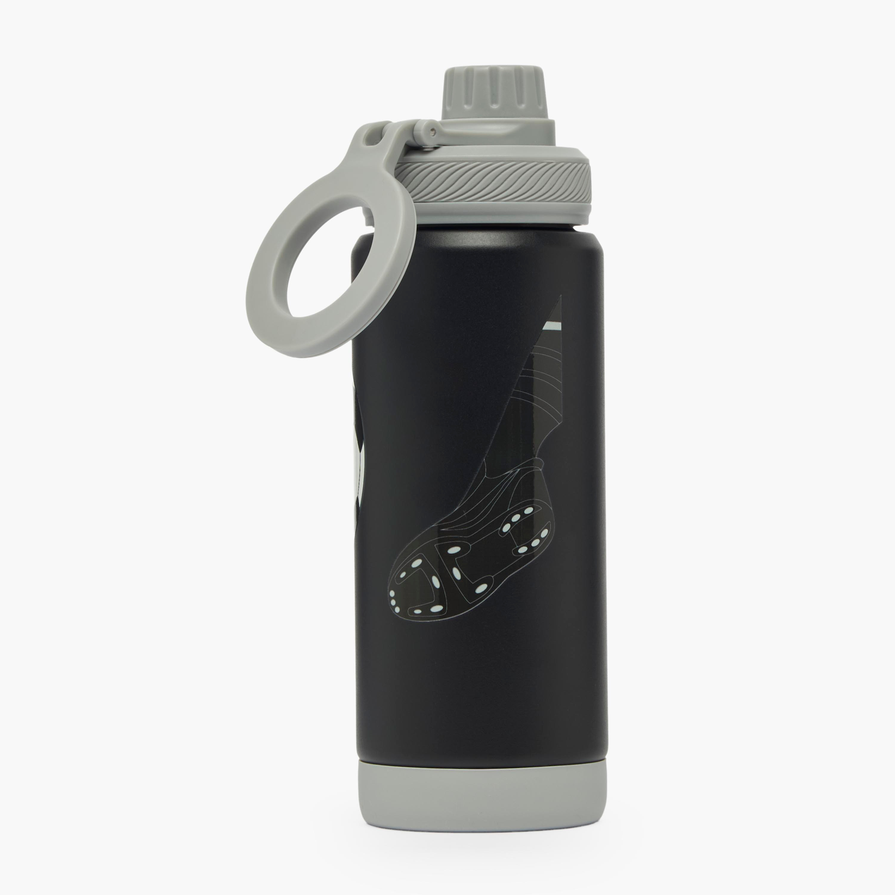 Juniors Football Print Stainless Steel Water Bottle with Carry Loop-school-waterbottles-image-3