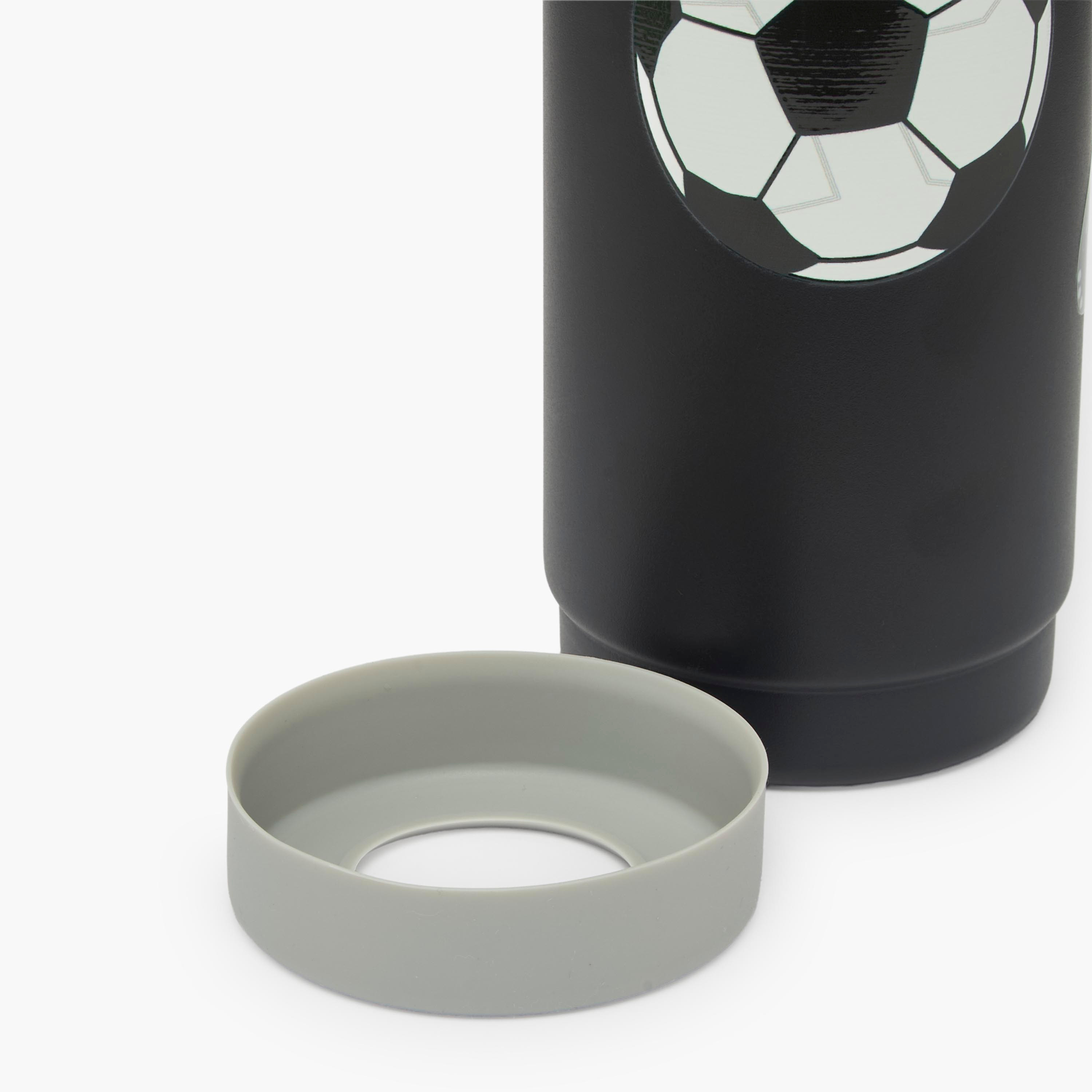 Juniors Football Print Stainless Steel Water Bottle with Carry Loop-school-waterbottles-image-8
