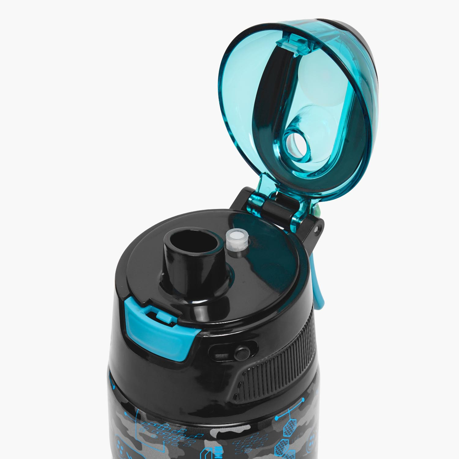 قارورة مياه ستانلس ستيل بطبعات نمر مع فوهة فليب ومقبض من جونيورز-school-waterbottles-image-6