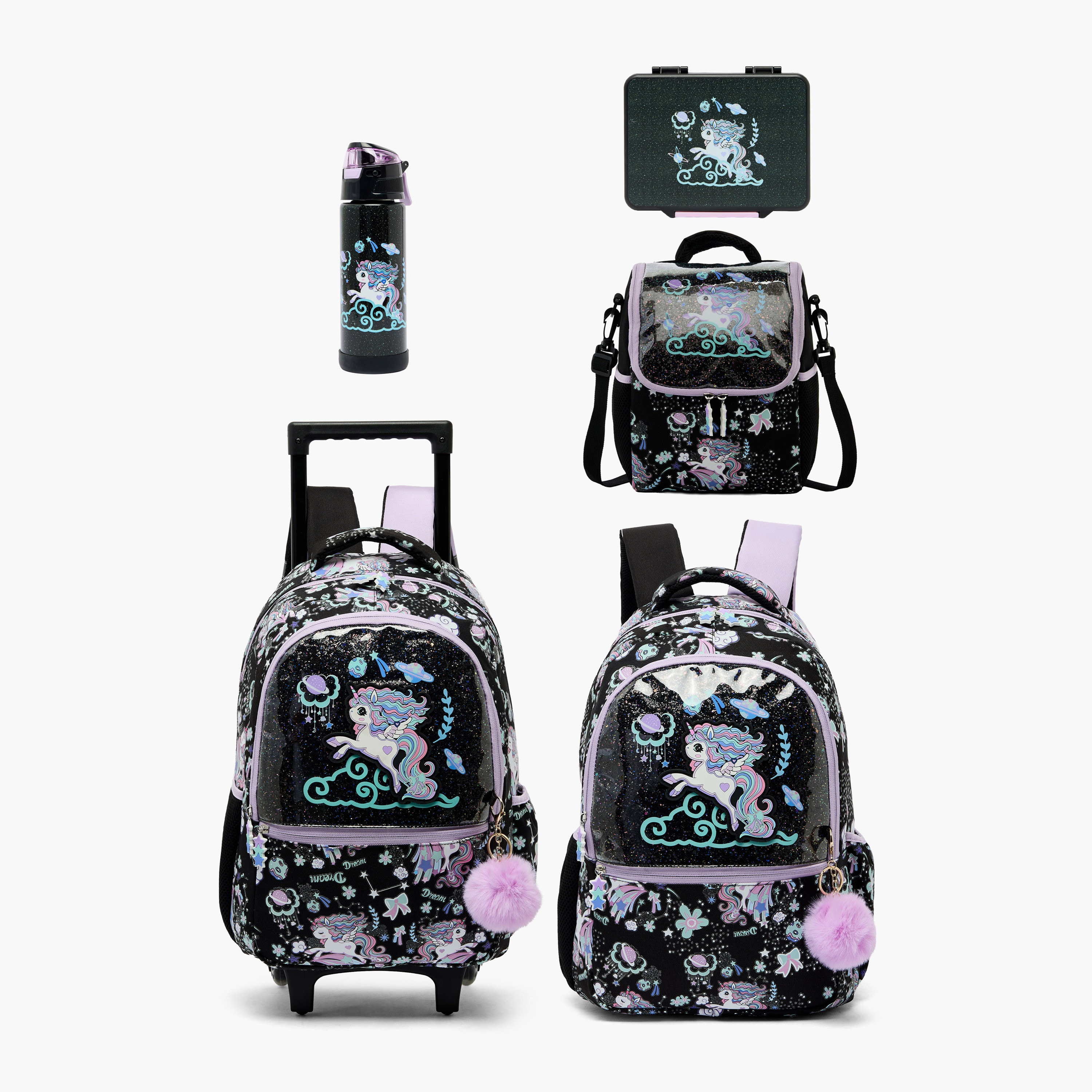 قارورة مياه ستانلس ستيل بفوهة قشة وطبعات يونيكورن من جونيورز-school-waterbottles-image-8