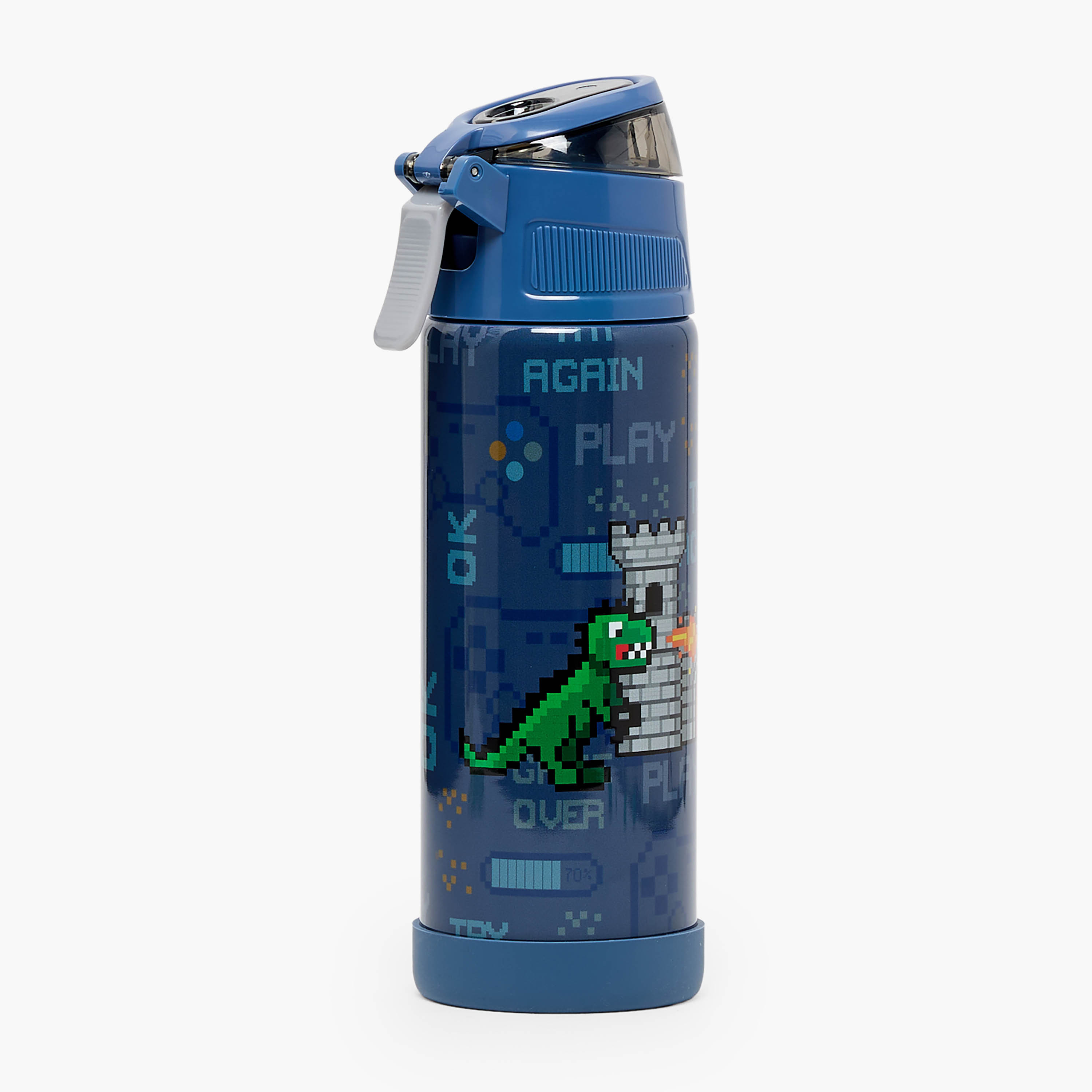 قارورة مياه ستانلس ستيل بفوهة وطبعات ألعاب ومقبض من جونيورز-school-waterbottles-image-10