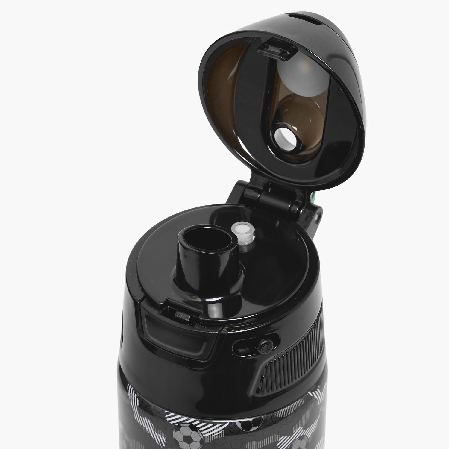 Juniors Football Print Stainless Steel Water Bottle with Spout and Handle-school-waterbottles-image-6