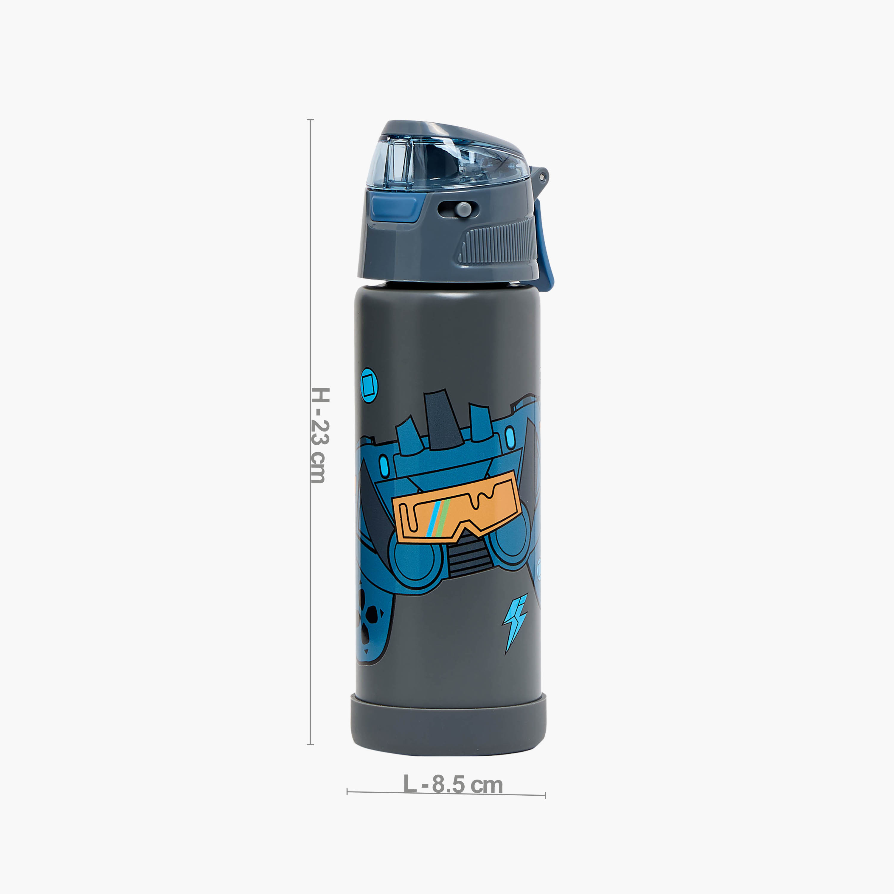 Juniors Gaming Print Stainless Steel Water Bottle with Spout and Handle-school-waterbottles-image-3