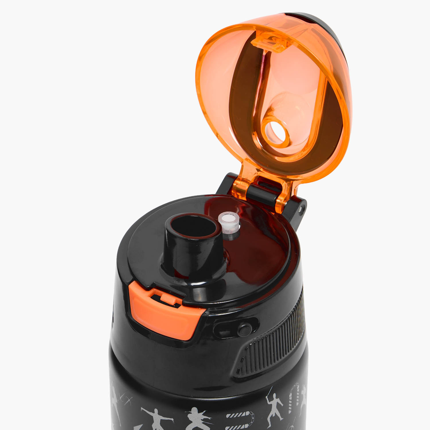 قارورة مياه ستانلس ستيل بفوهة ومقبض وطبعات نينجا من جونيورز-school-waterbottles-image-5
