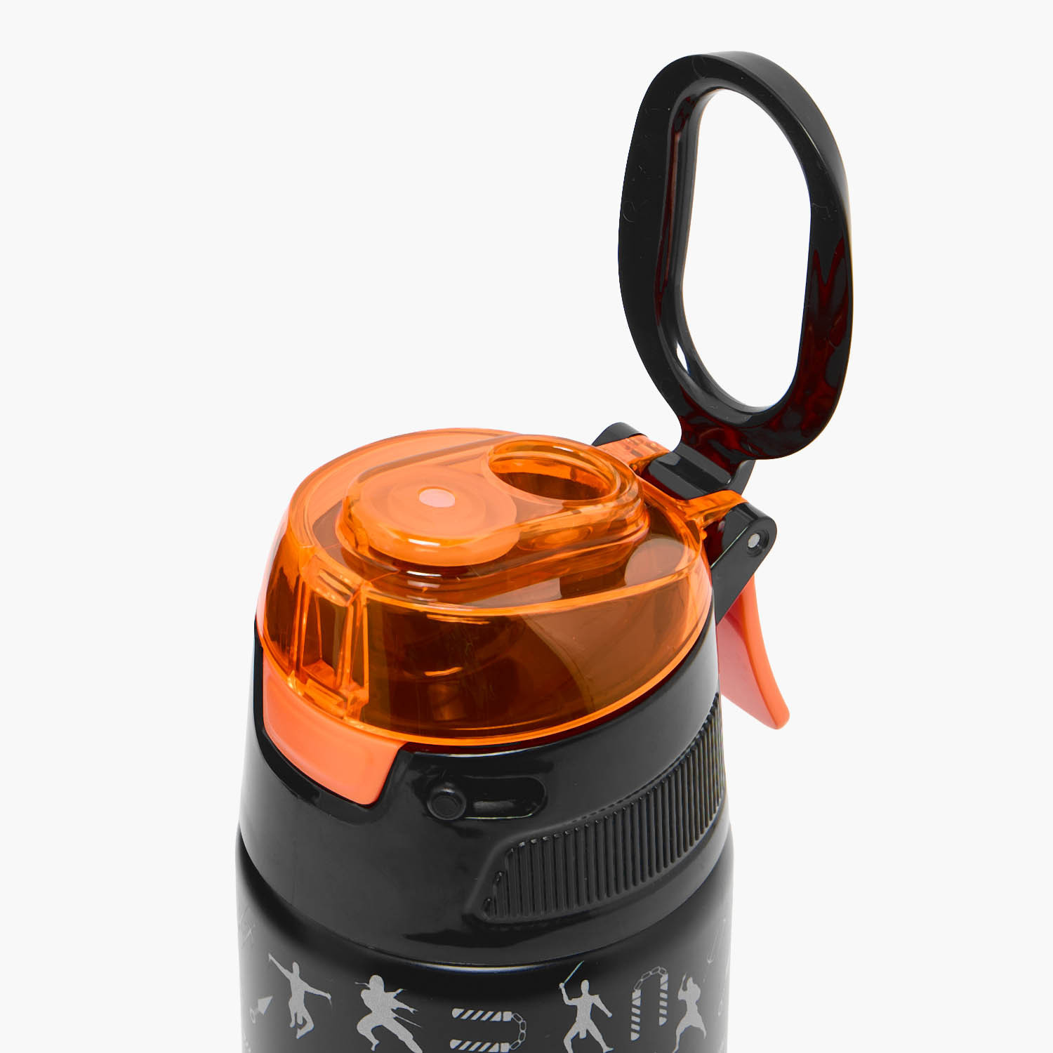 قارورة مياه ستانلس ستيل بفوهة ومقبض وطبعات نينجا من جونيورز-school-waterbottles-image-6