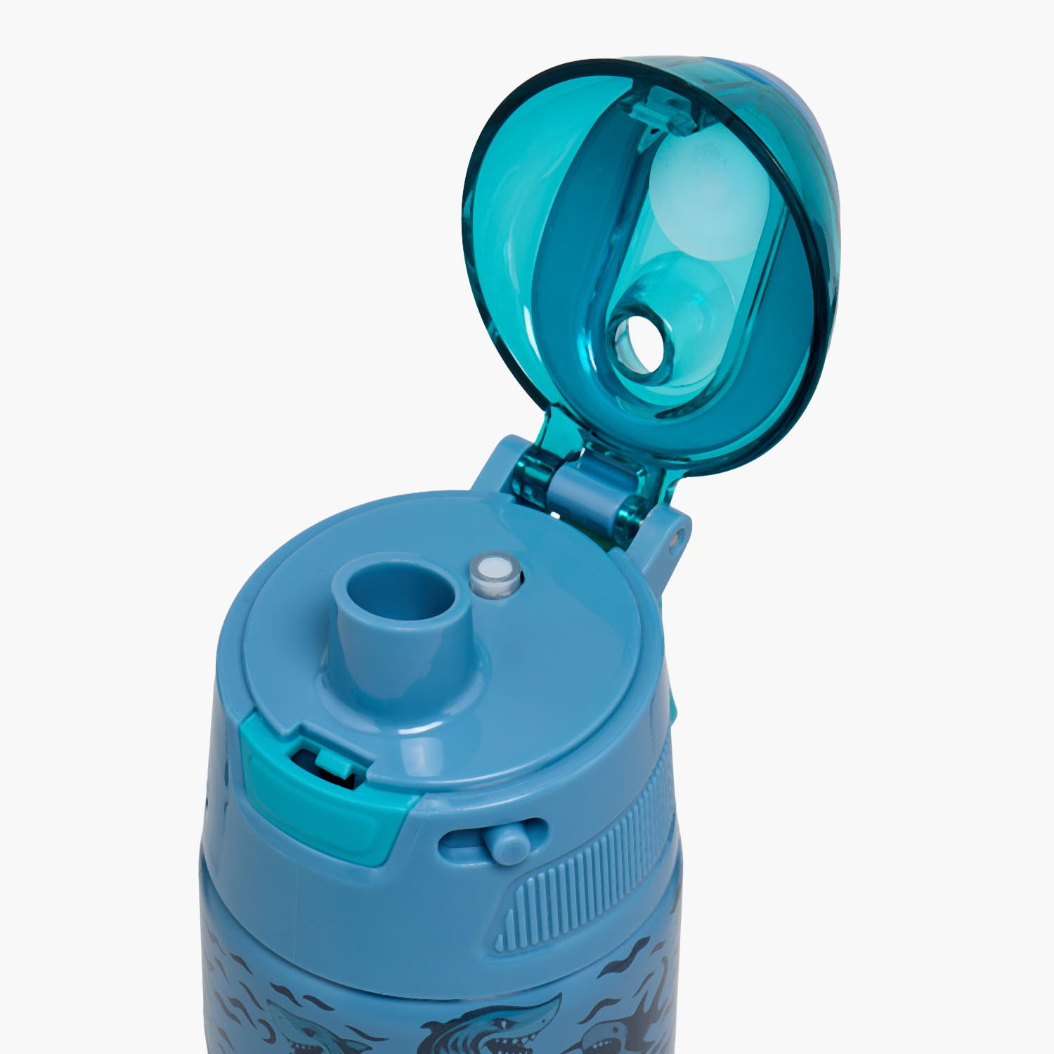 قارورة مياه ستانلس ستيل بفوهة وطبعات قرش ومقبض من جونيورز-school-waterbottles-image-6