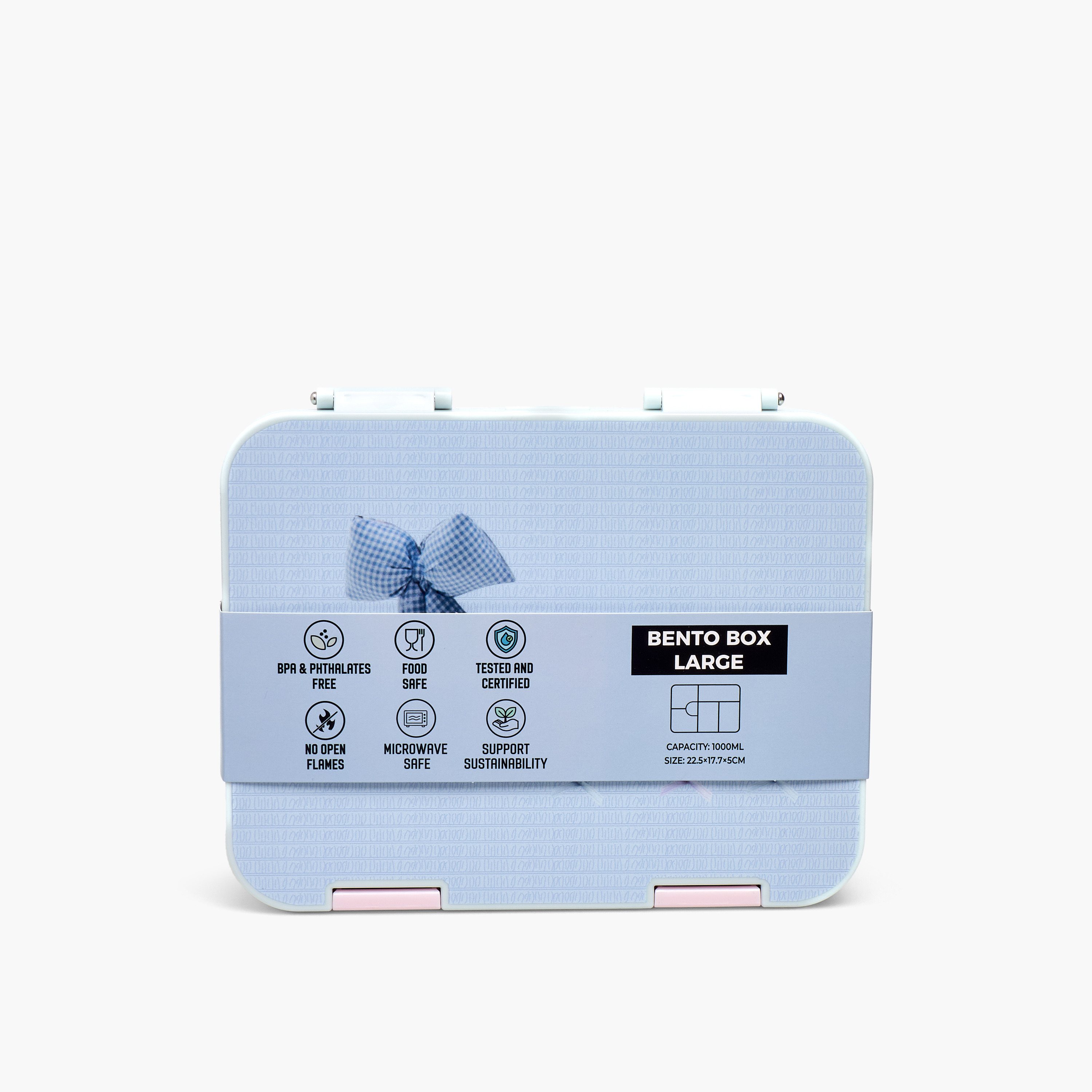Juniors Bow Print Bento Lunch Box for Girls with 6 Compartments-school-lunchessentials-lunchboxes-image-9