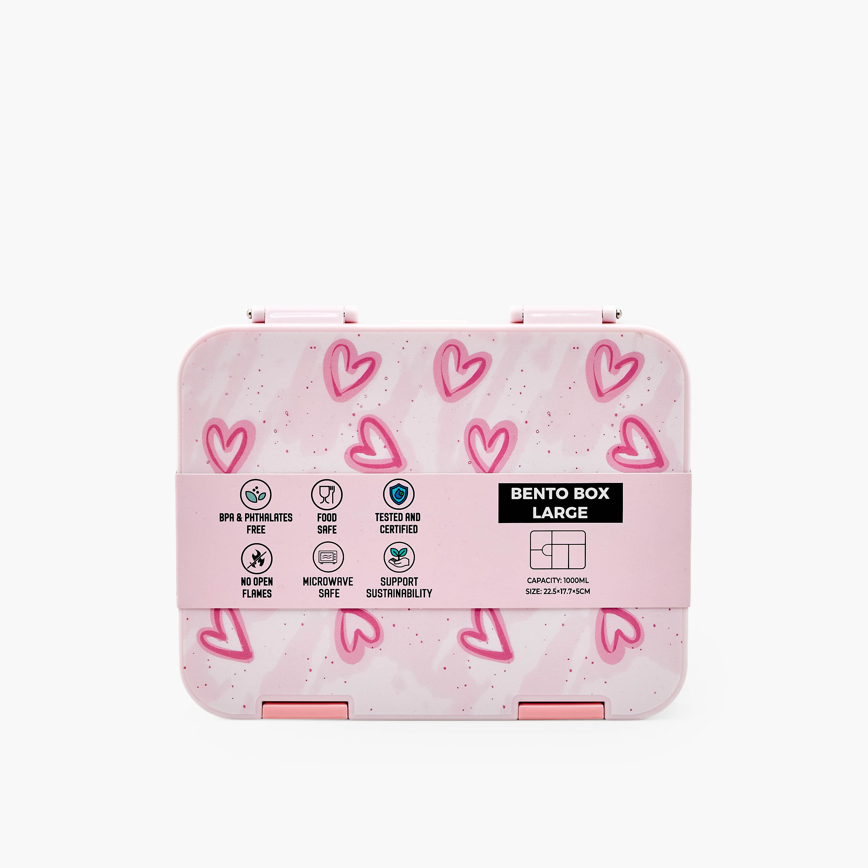 Juniors Heart Print Lunch Box for Girls with Compartments-school-lunchessentials-lunchboxes-image-10