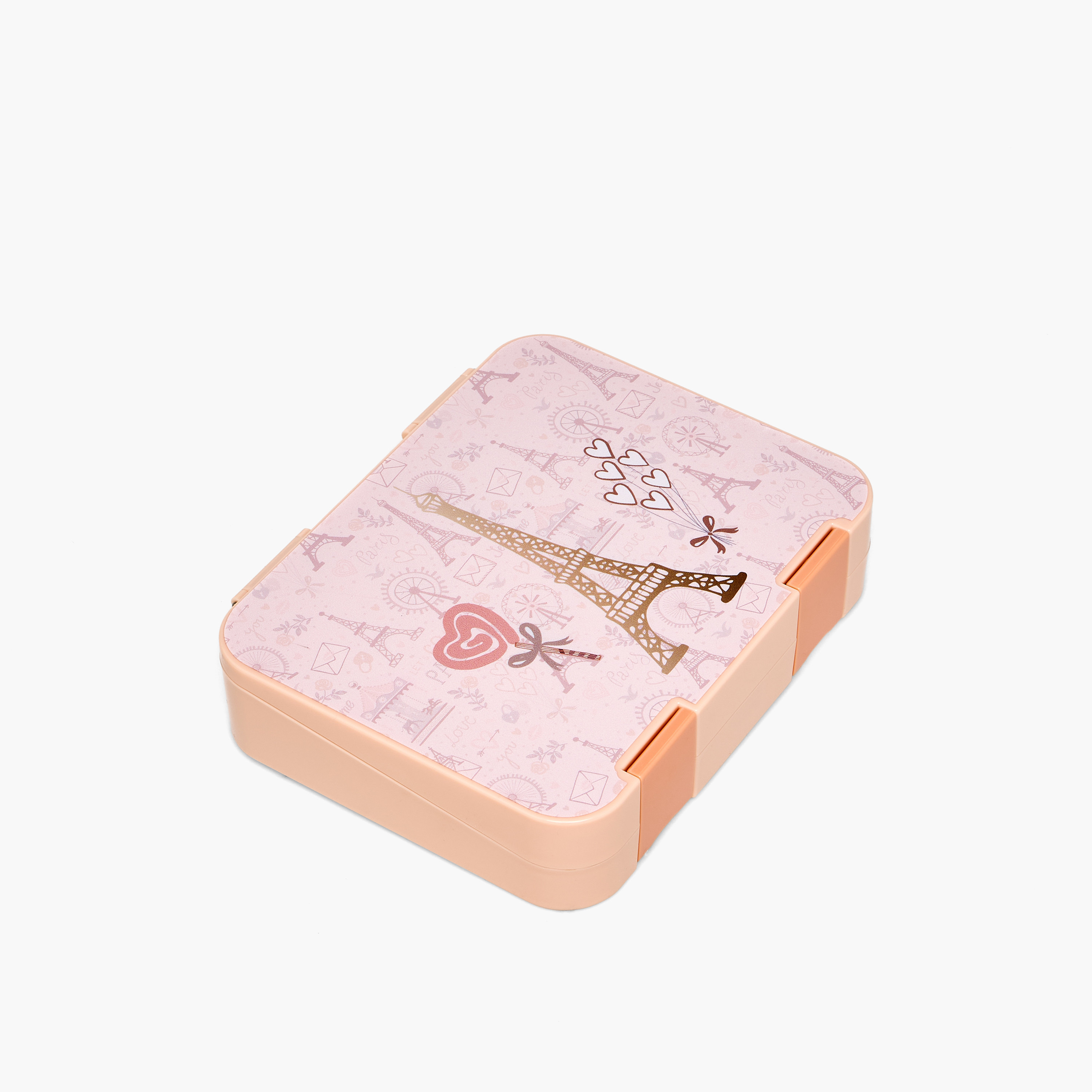 Juniors Paris Print Bento Box for Girls 8-12 Years with 6 Compartments - 1 L-school-lunchessentials-lunchboxes-image-1