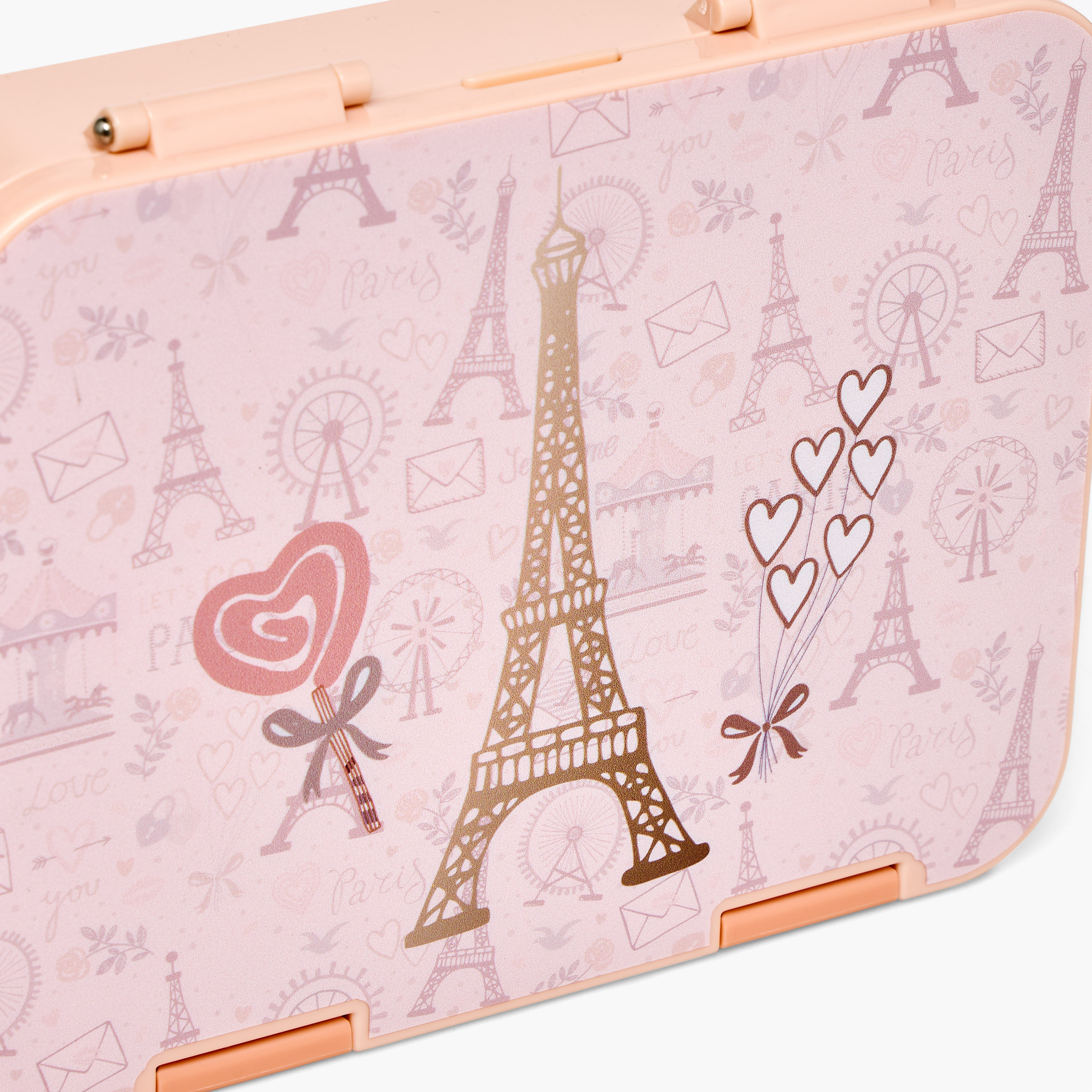Juniors Paris Print Bento Box for Girls 8-12 Years with 6 Compartments - 1 L-school-lunchessentials-lunchboxes-image-4