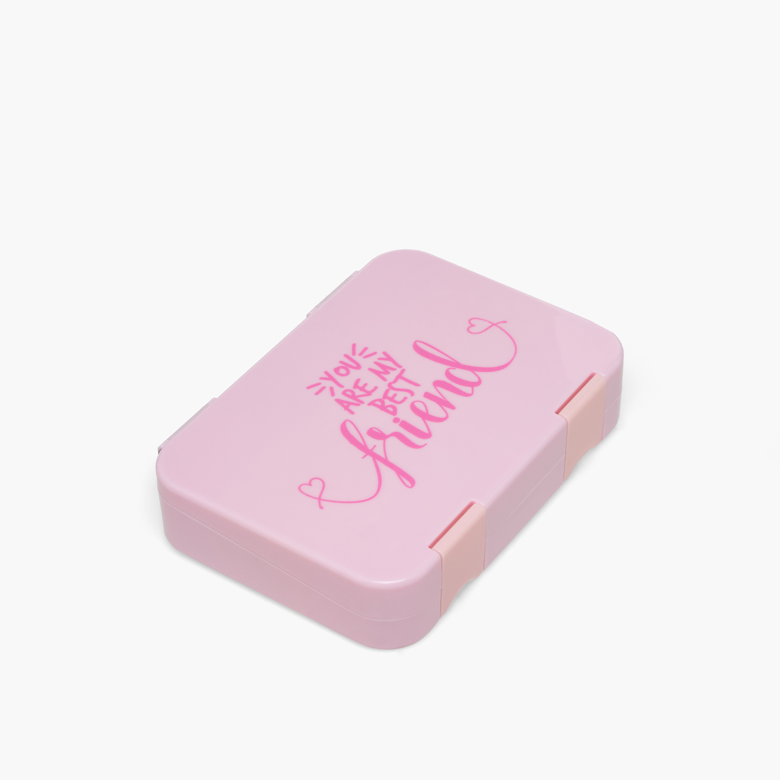 Juniors Slogan Print Bento Lunch Box for Girls with Clip Lock Lid - 750 ml-school-lunchessentials-lunchboxes-image-1