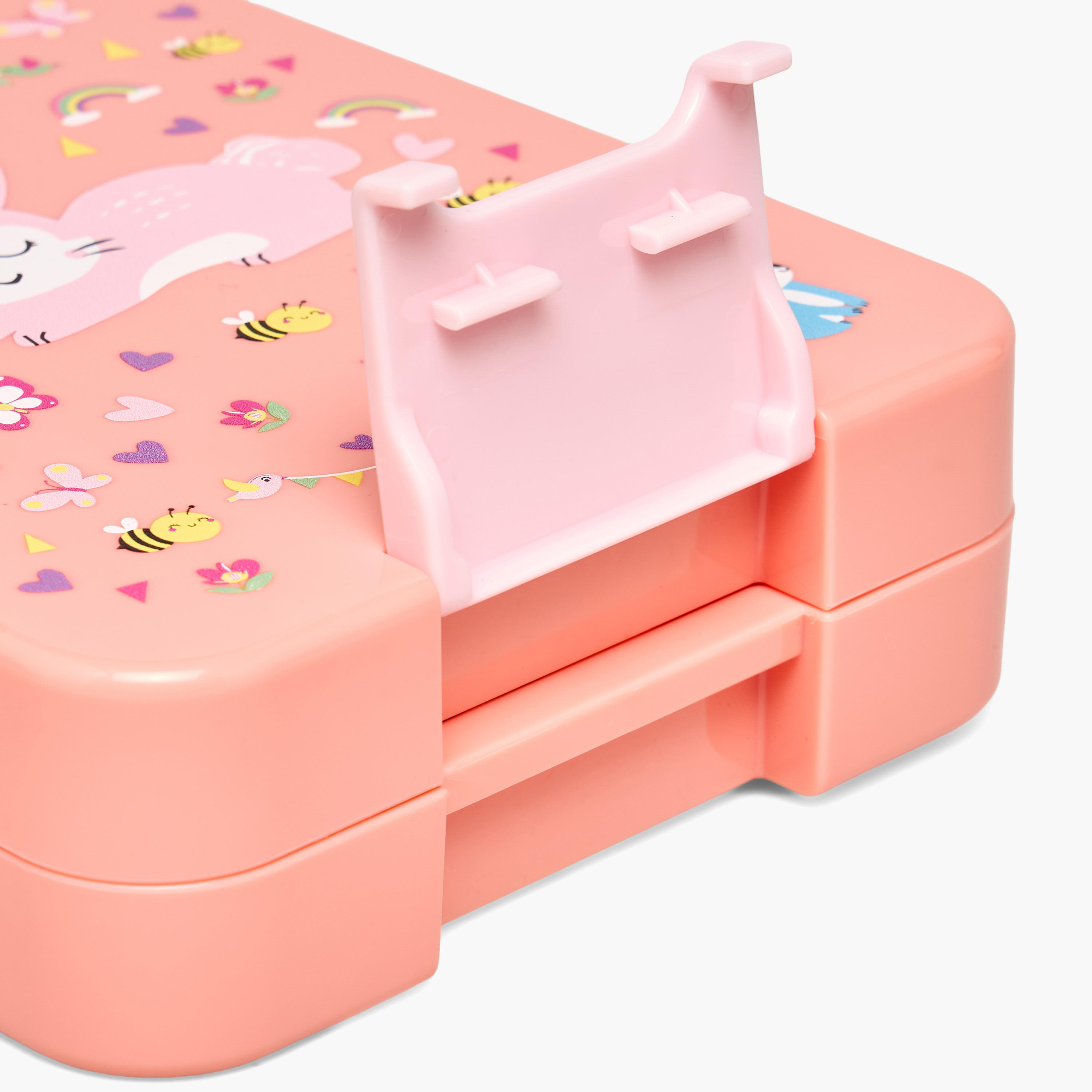 صندوق بينتو بـ3 أقسام وطبعات أرانب للبنات بعمر 3-5 سنوات من جونيورز - 640 مل-school-lunchessentials-lunchboxes-image-8