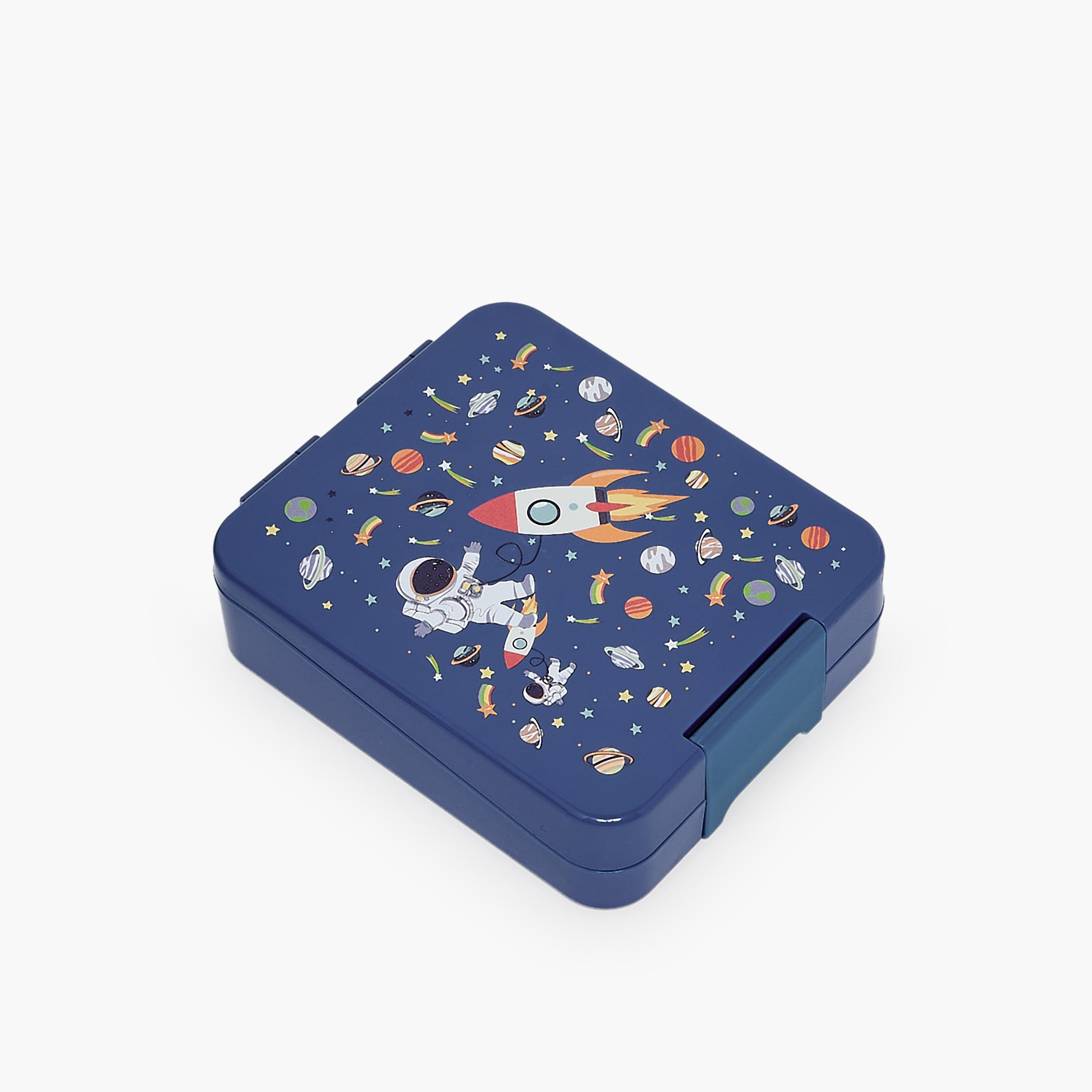 Juniors Astronaut Print Bento Lunch Box for Boys with Clip Lock Lid - 640 ml-school-lunchessentials-lunchboxes-image-1