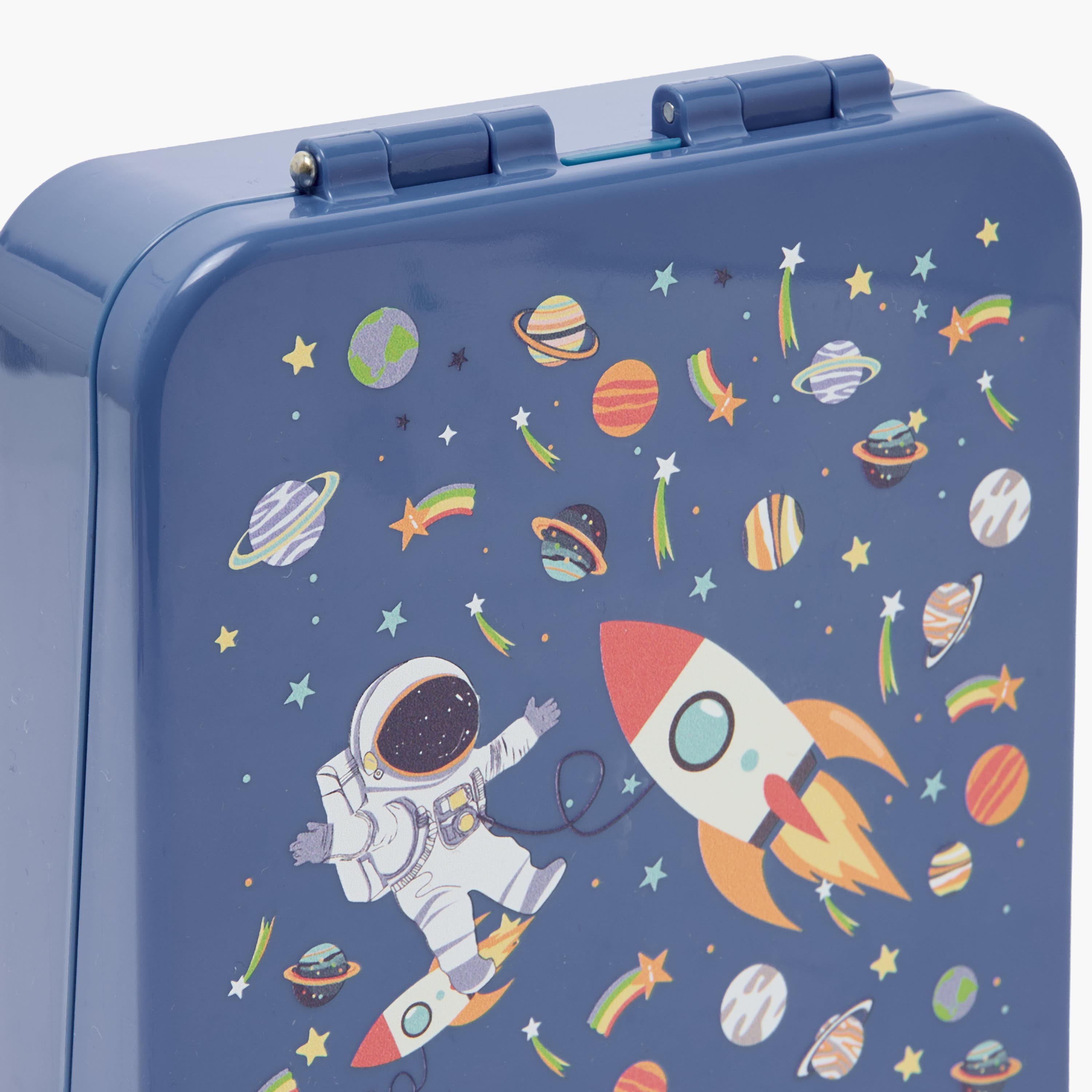 Juniors Astronaut Print Bento Lunch Box for Boys with Clip Lock Lid - 640 ml-school-lunchessentials-lunchboxes-image-4