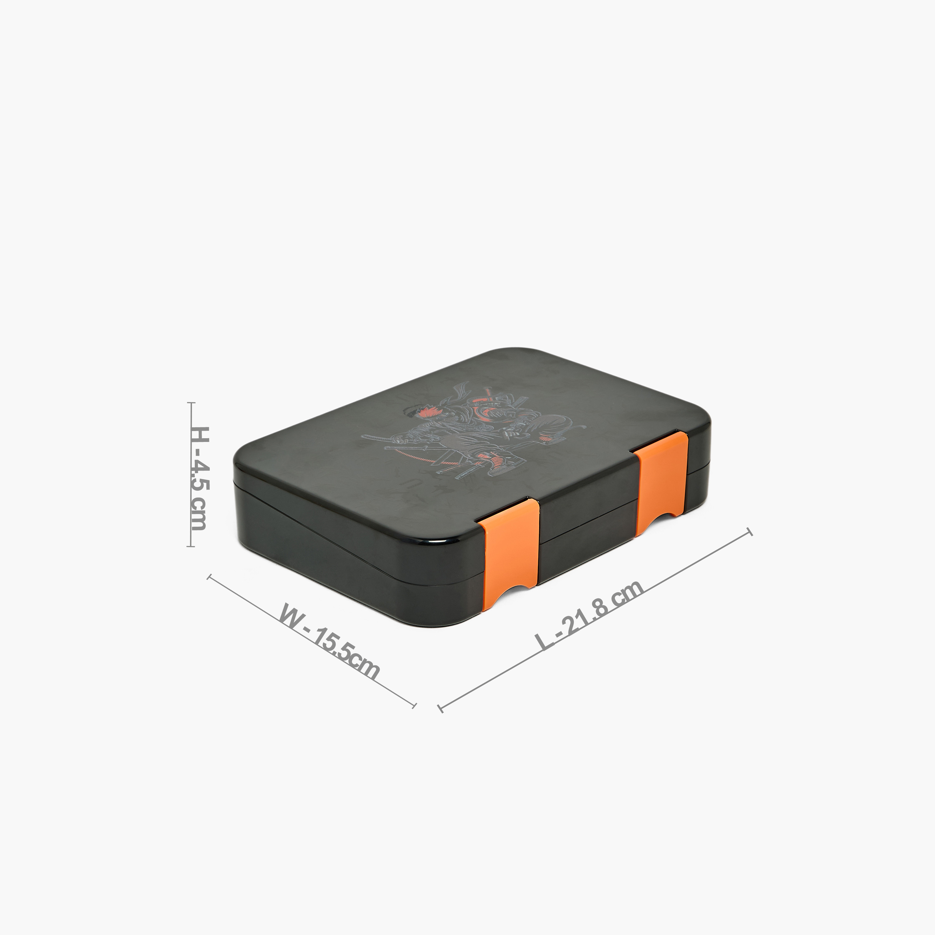 Juniors Ninja Print Bento Lunch Box for Boys with Clip Lock Lid-school-lunchessentials-lunchboxes-image-11