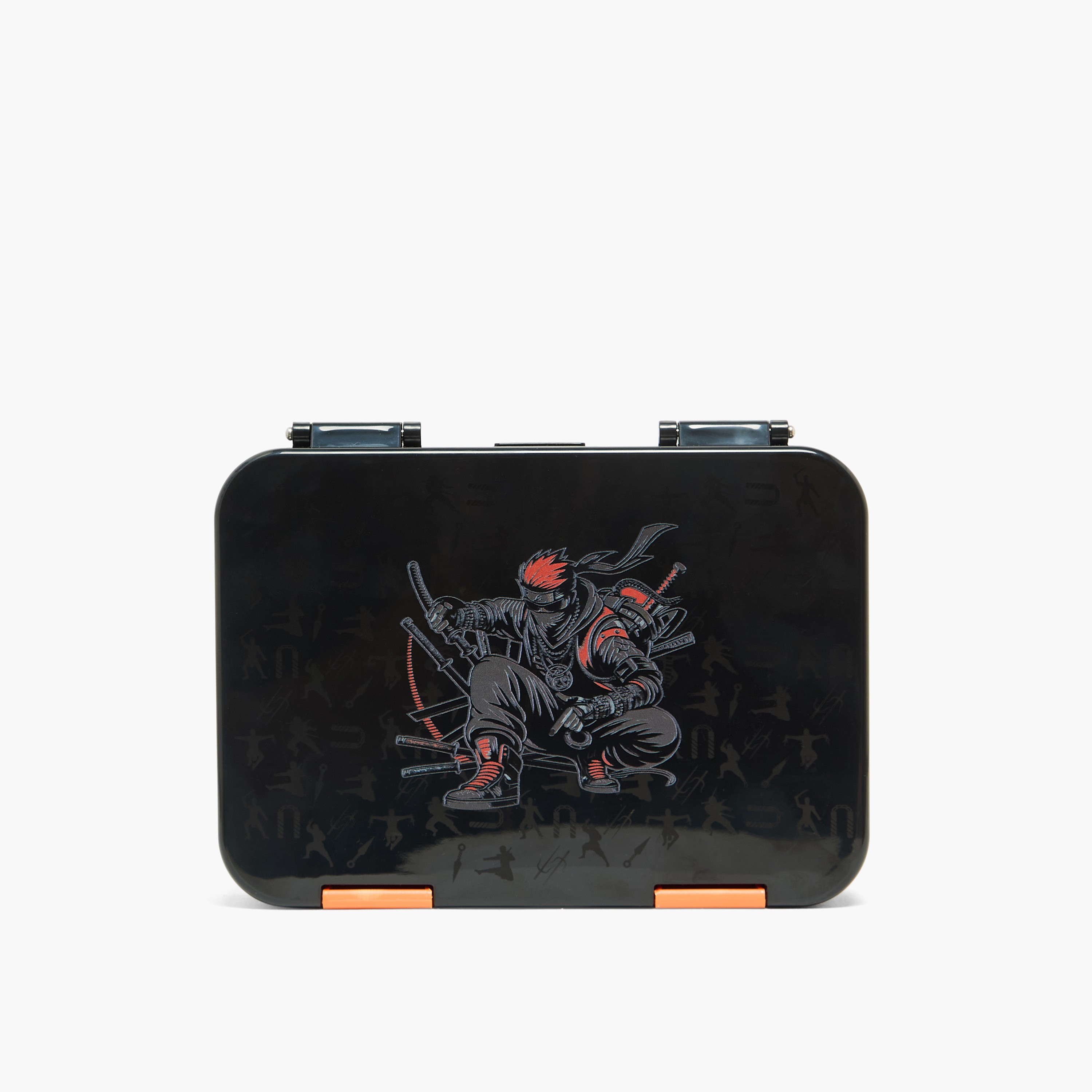 Juniors Ninja Print Bento Lunch Box for Boys with Clip Lock Lid-school-lunchessentials-lunchboxes-image-4