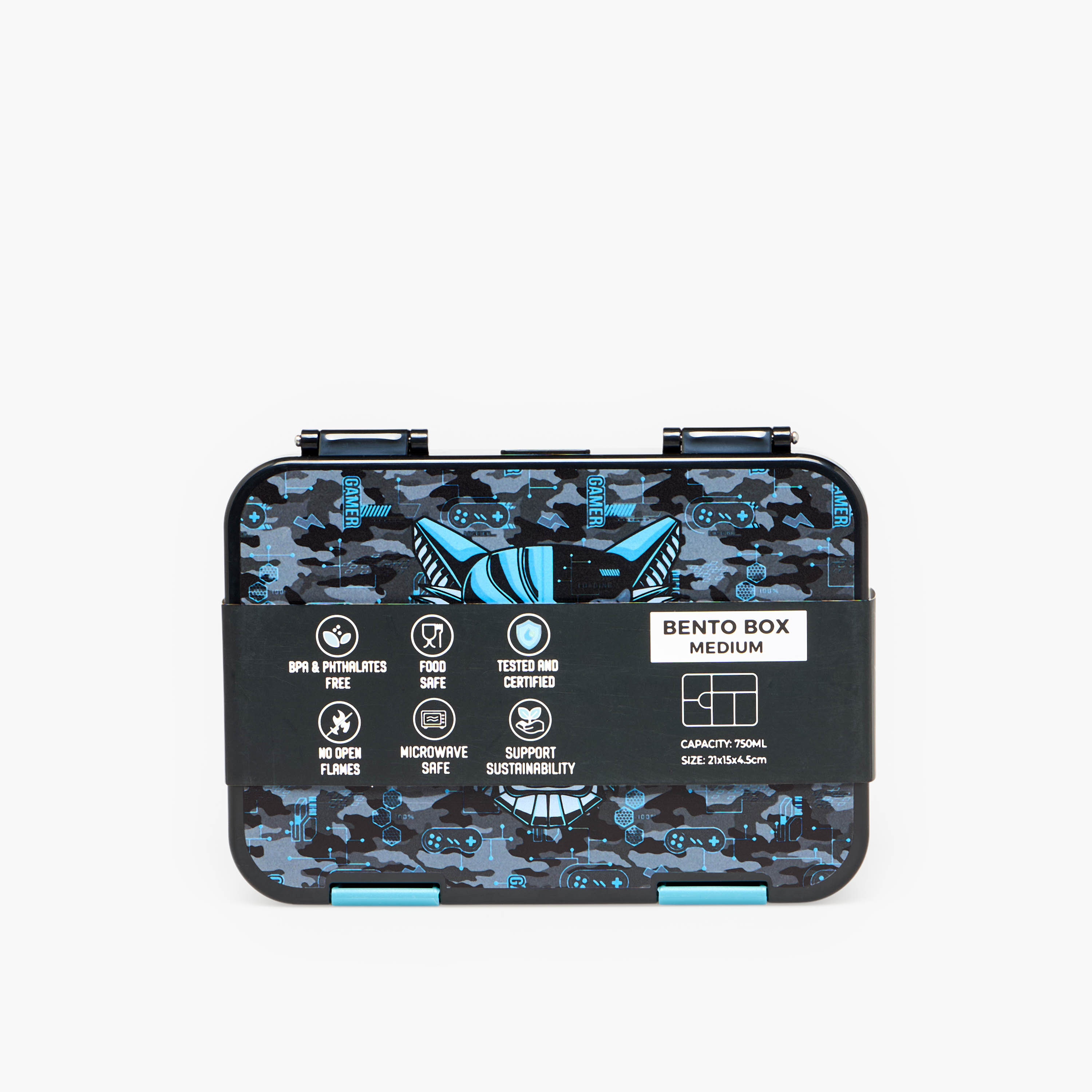 Juniors Tiger Print Lunch Box for Boys with Compartments - 750 ml-school-lunchessentials-lunchboxes-image-12