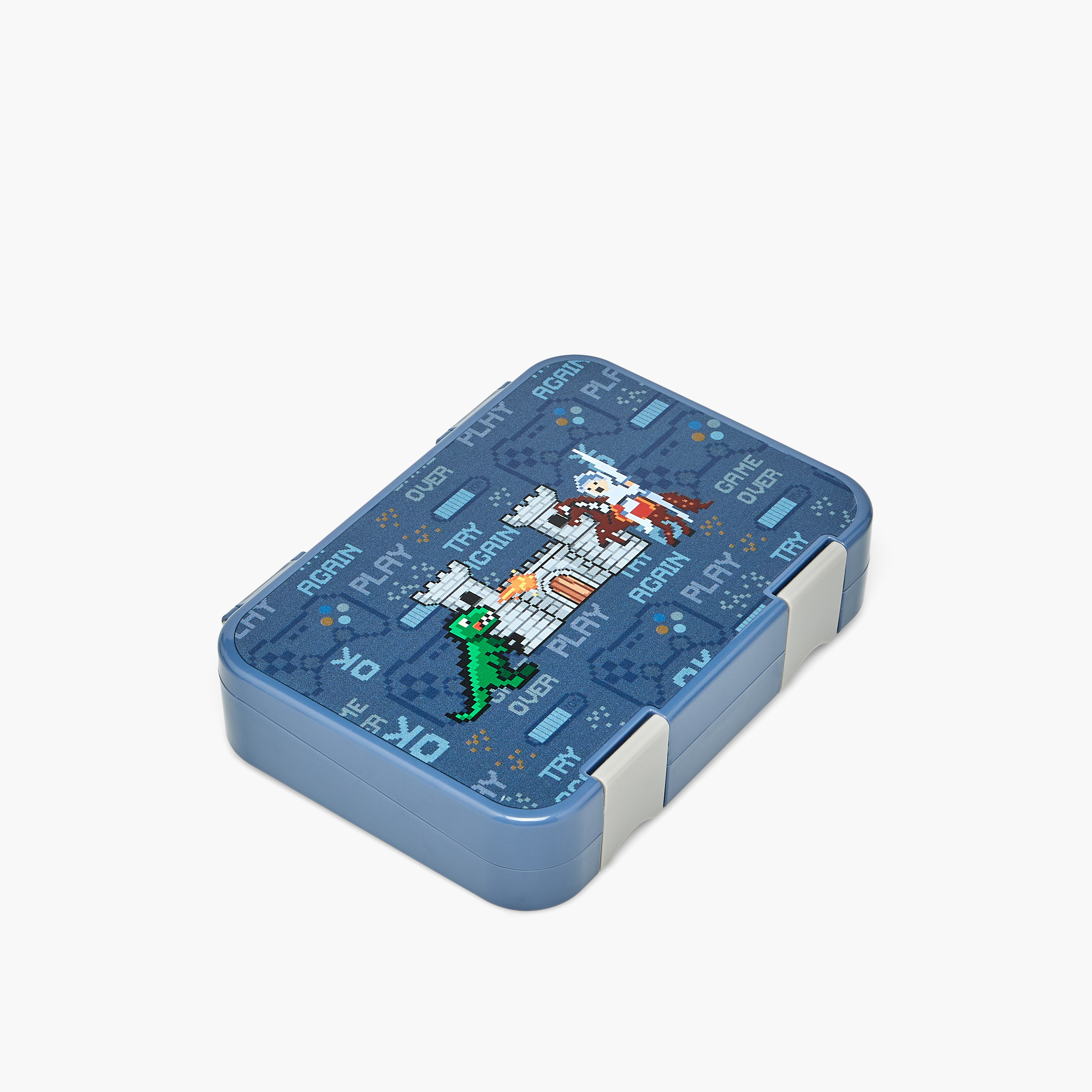 Juniors Gaming Print Bento Box for Boys with Clip Lock Lid - 750 ml-school-lunchessentials-lunchboxes-image-1