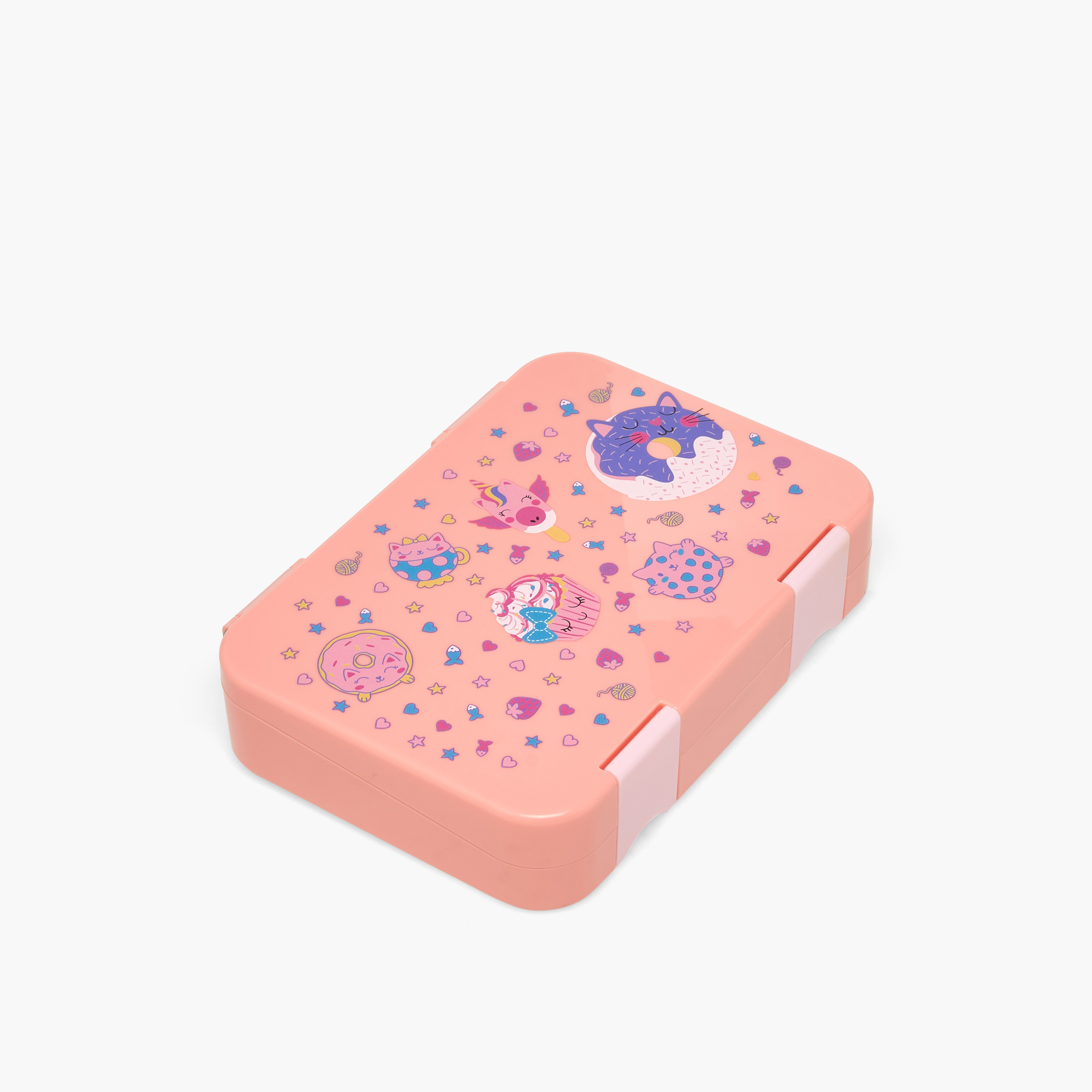 Juniors Cupcake Print Bento Lunch Box for Girls with Clip Lock Lid - 750 ml-school-lunchessentials-lunchboxes-image-1