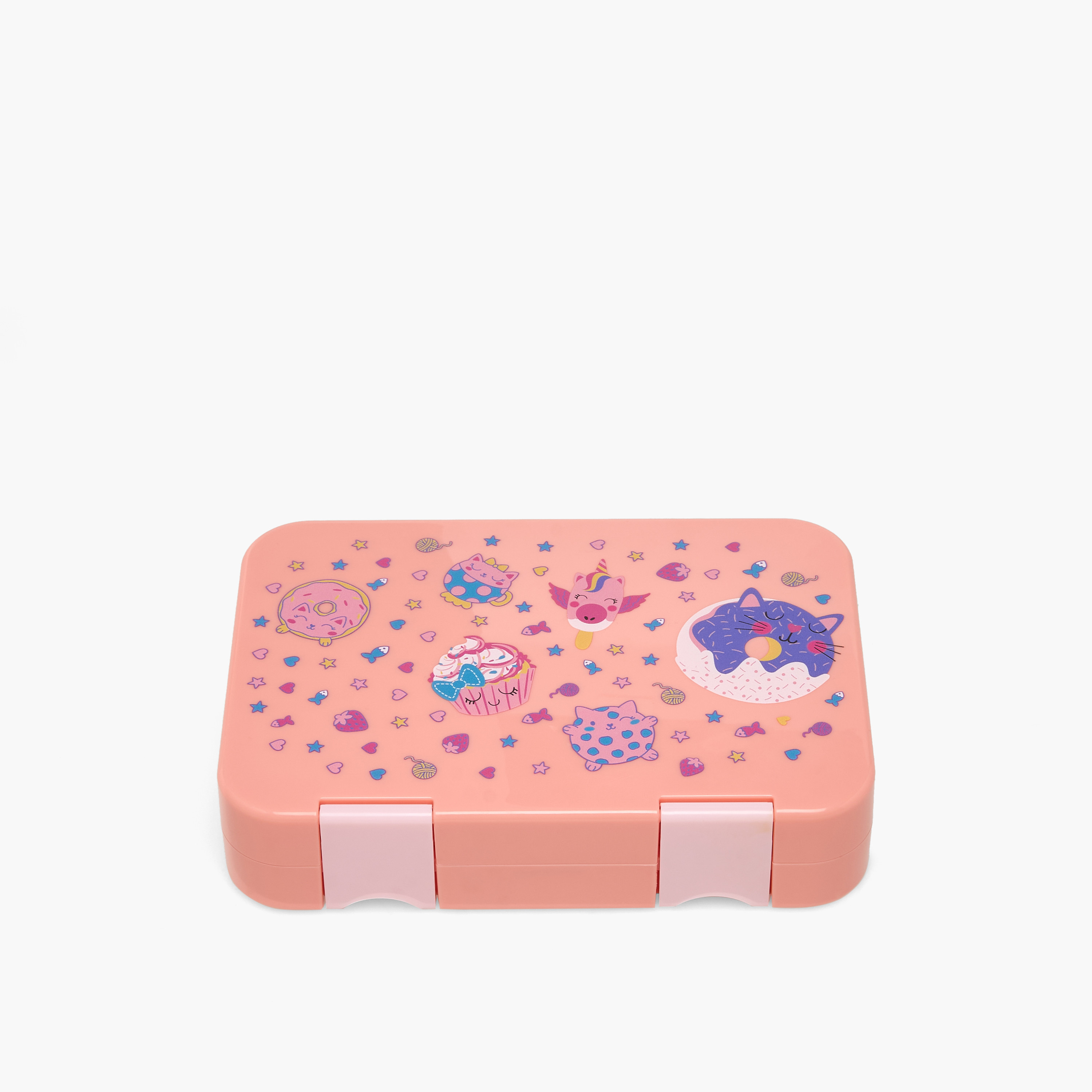 Juniors Cupcake Print Bento Lunch Box for Girls with Clip Lock Lid - 750 ml-school-lunchessentials-lunchboxes-image-2