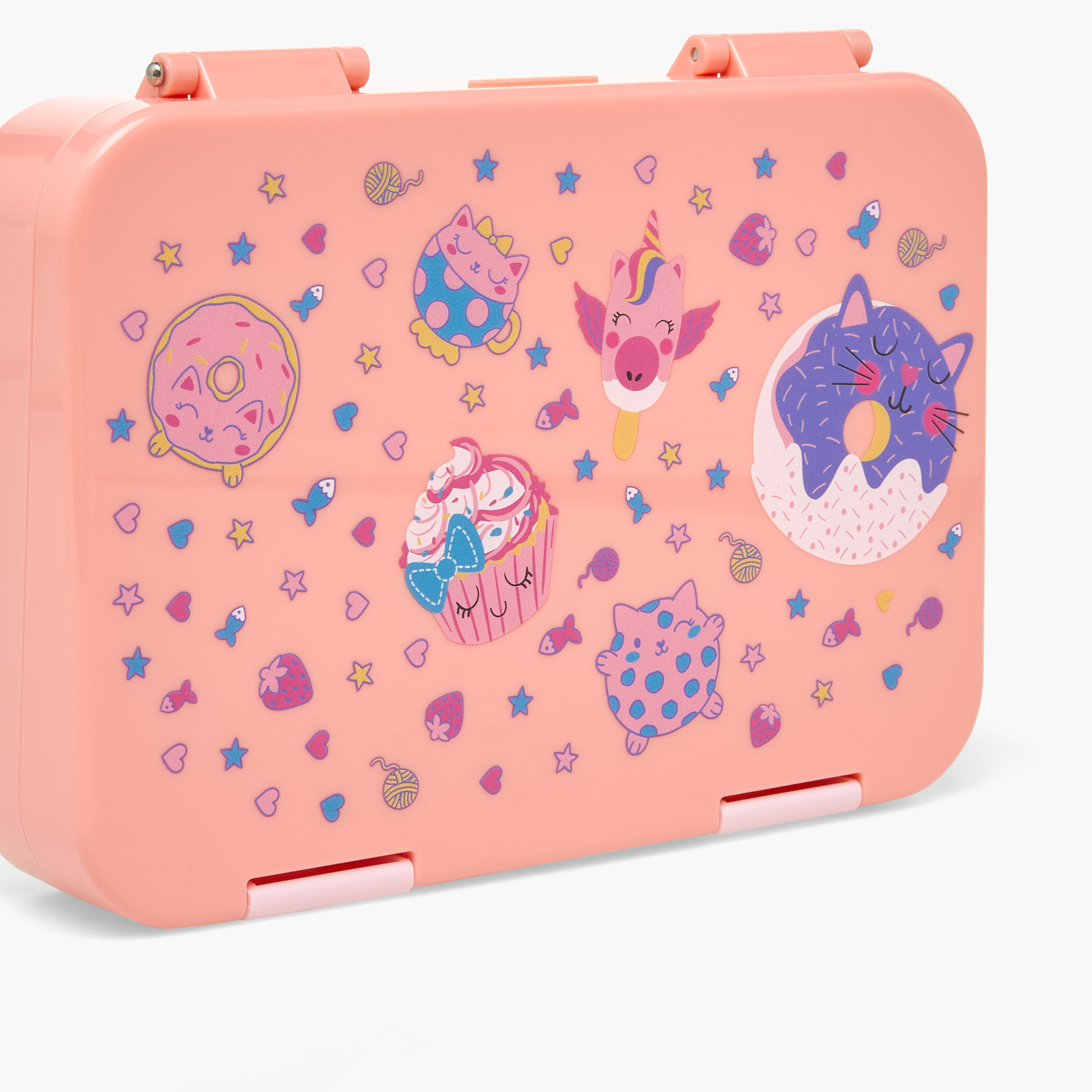 Juniors Cupcake Print Bento Lunch Box for Girls with Clip Lock Lid - 750 ml-school-lunchessentials-lunchboxes-image-5