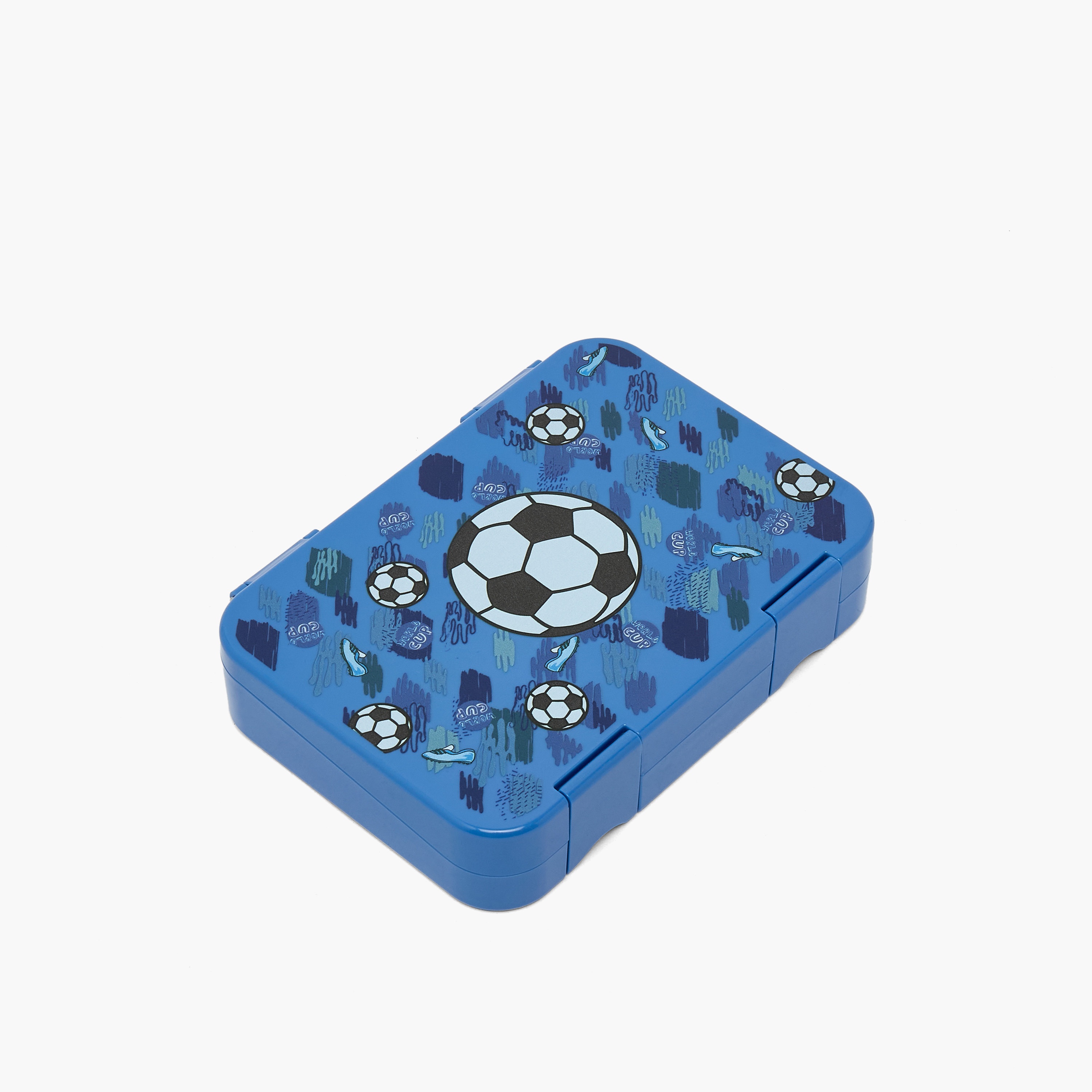 Juniors Football Print Bento Lunch Box for Boys with Clip Lock Lid - 750 ml-school-lunchessentials-lunchboxes-image-1