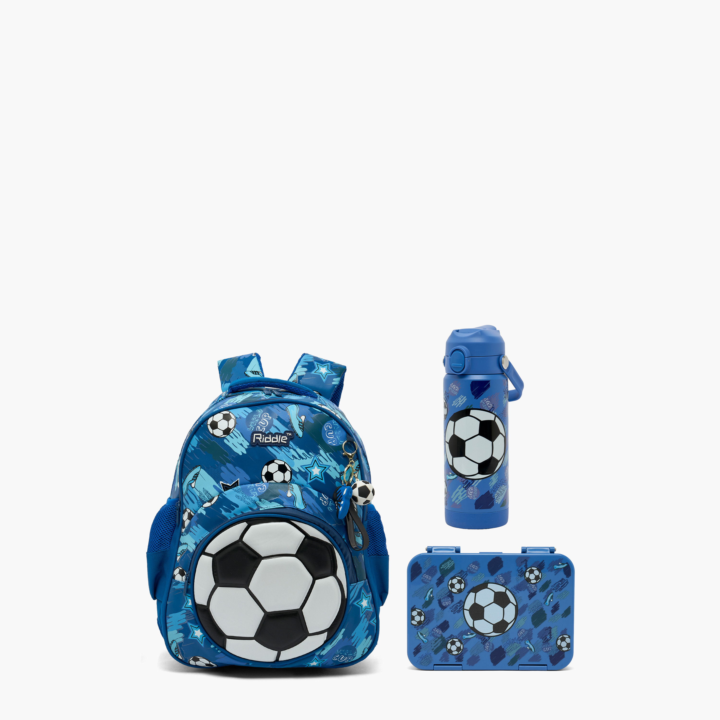 صندوق غداء بينتو بطبعة كرة القدم للأولاد مع غطاء بقفل مشبك  من جونيورز - 750 مل-school-lunchessentials-lunchboxes-image-13