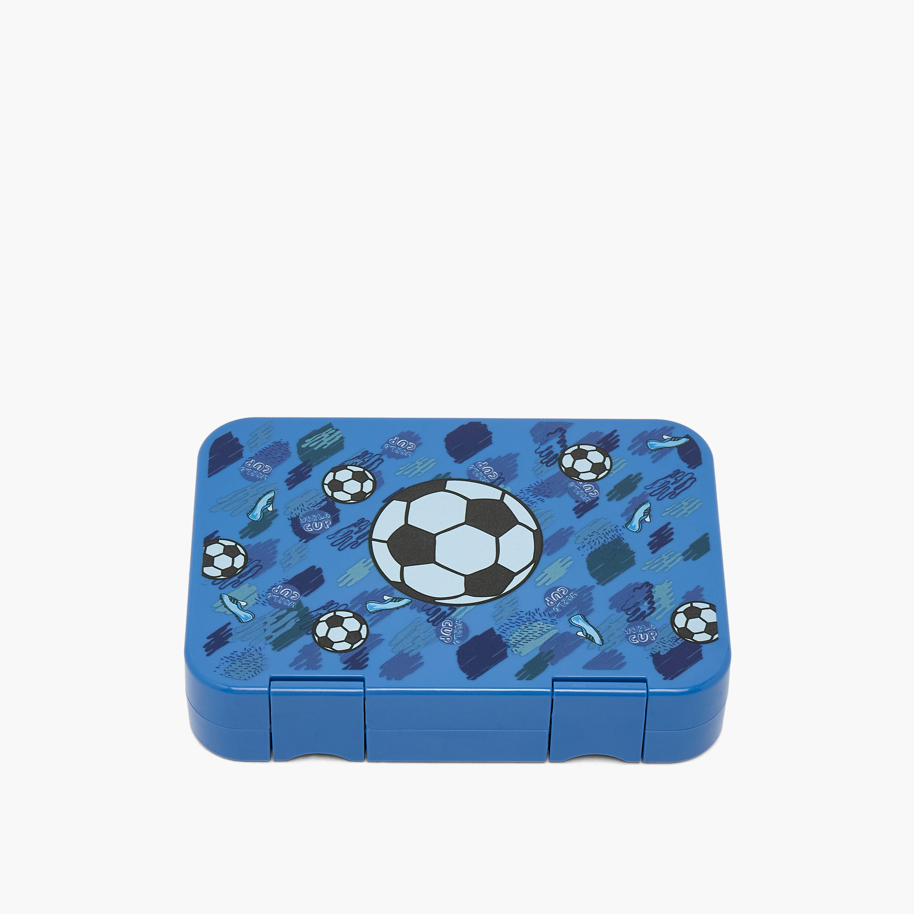 Juniors Football Print Bento Lunch Box for Boys with Clip Lock Lid - 750 ml-school-lunchessentials-lunchboxes-image-2