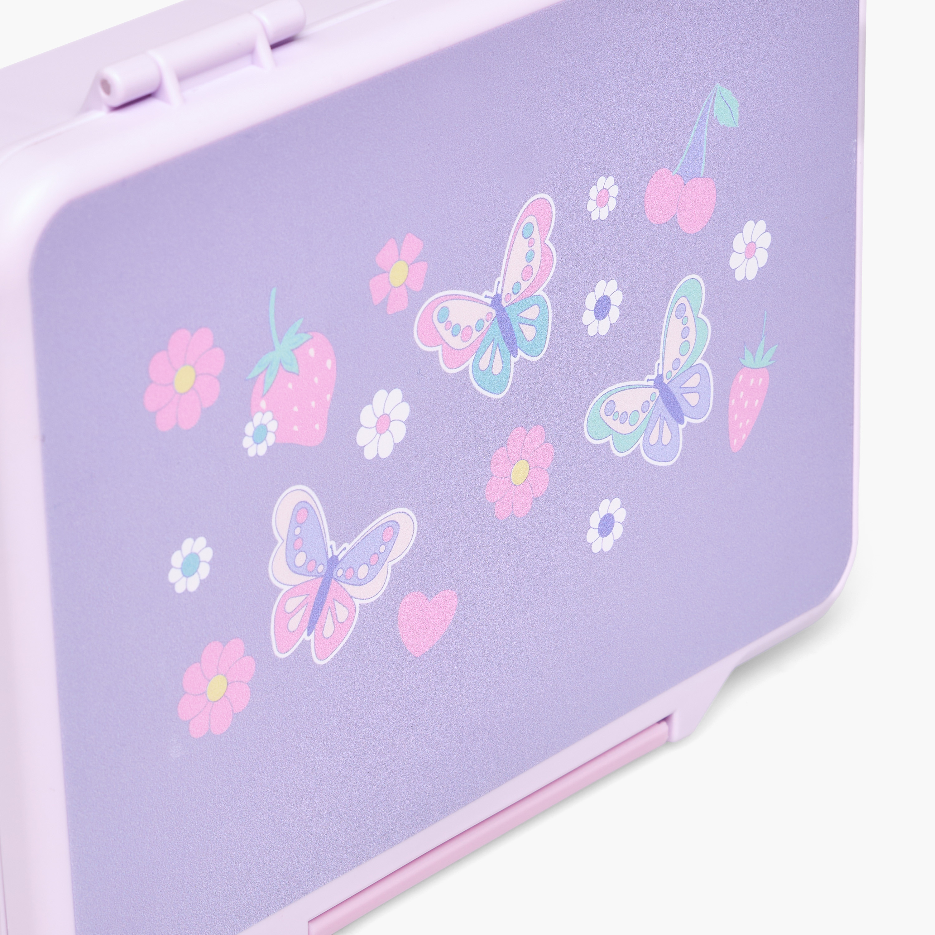 Juniors Butterfly Print Bento Box for Girls 5-8 Years with Clip Lock Lid - 1.2 L-school-lunchessentials-lunchboxes-image-4