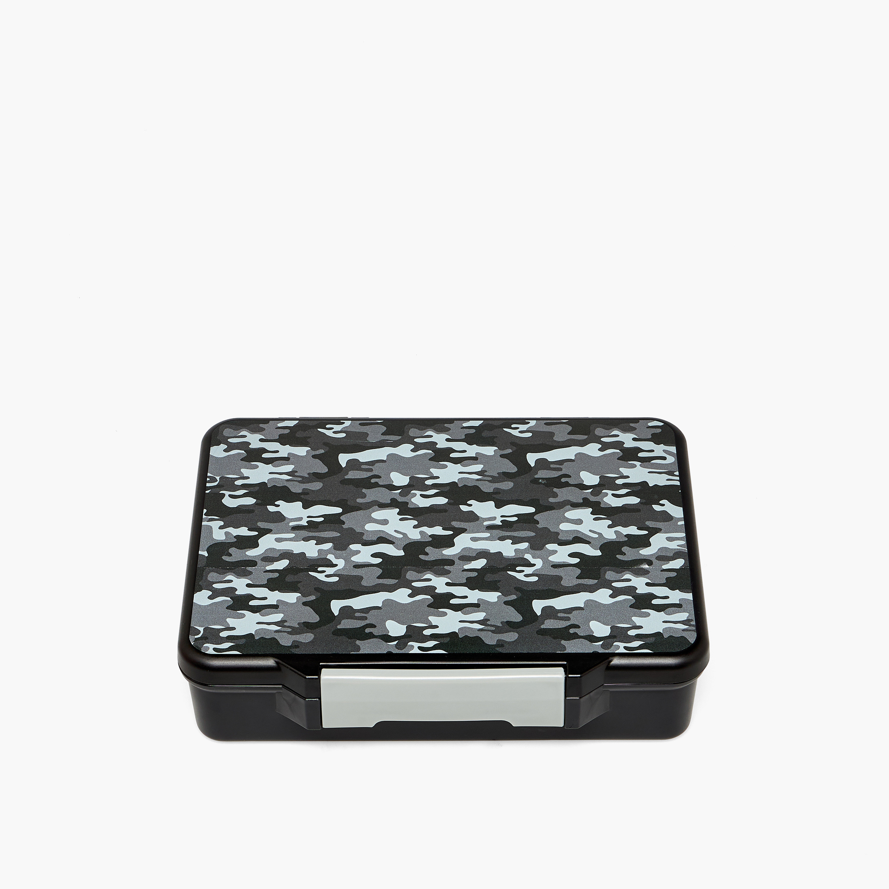 Juniors Camouflage Print Bento Box with Clip Lock Lid - 1.2 L-school-lunchessentials-lunchboxes-image-2