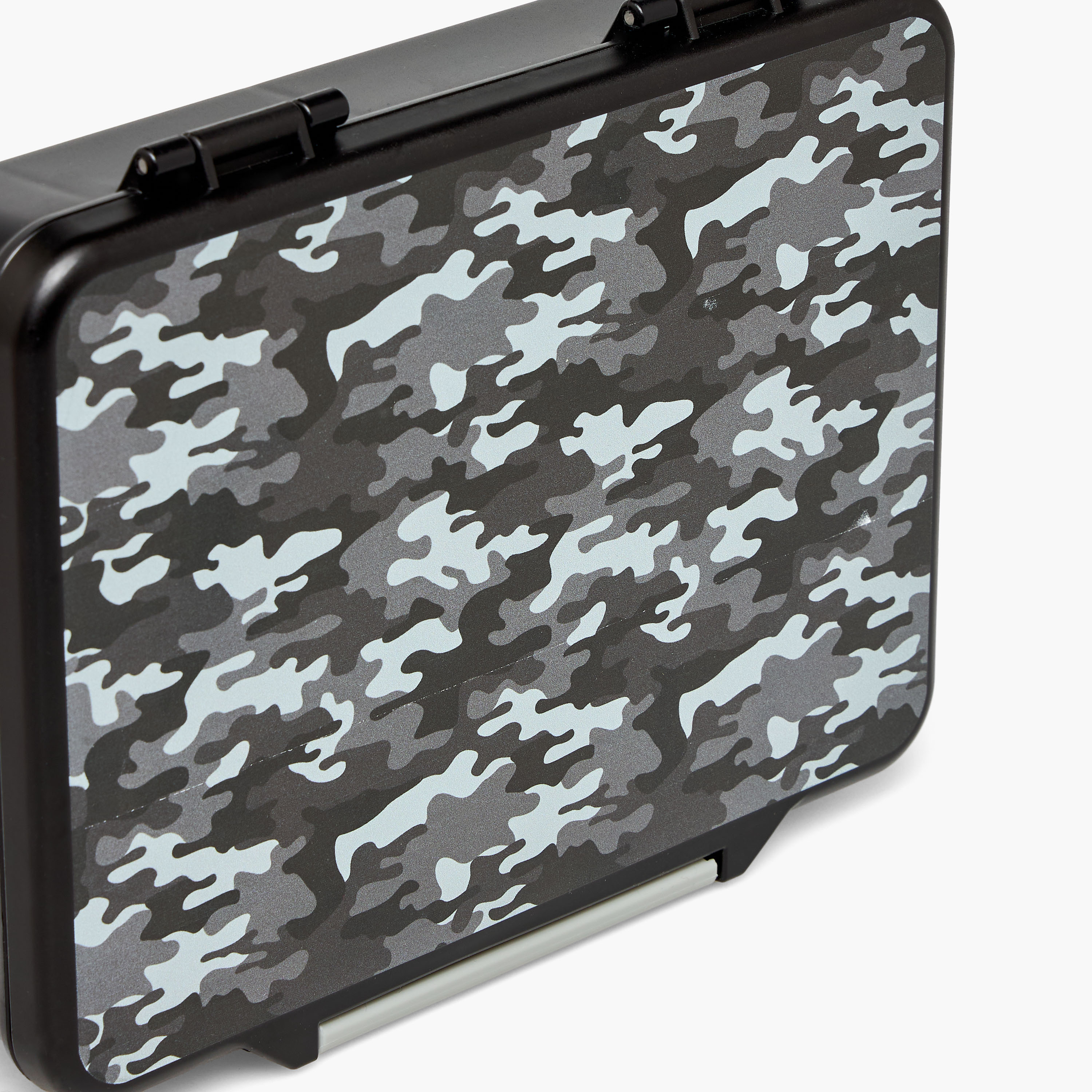 Juniors Camouflage Print Bento Box with Clip Lock Lid - 1.2 L-school-lunchessentials-lunchboxes-image-5