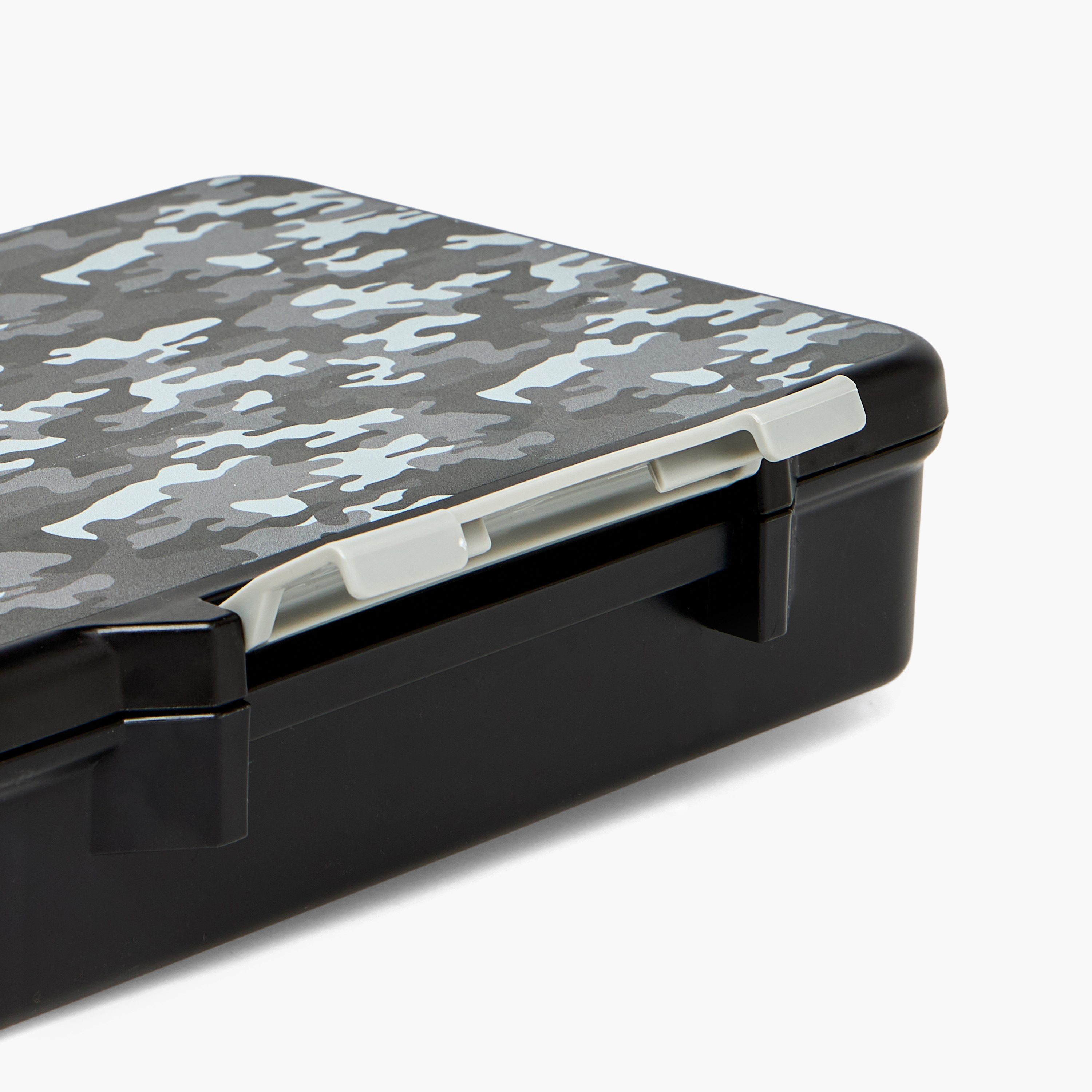 Juniors Camouflage Print Bento Box with Clip Lock Lid - 1.2 L-school-lunchessentials-lunchboxes-image-6