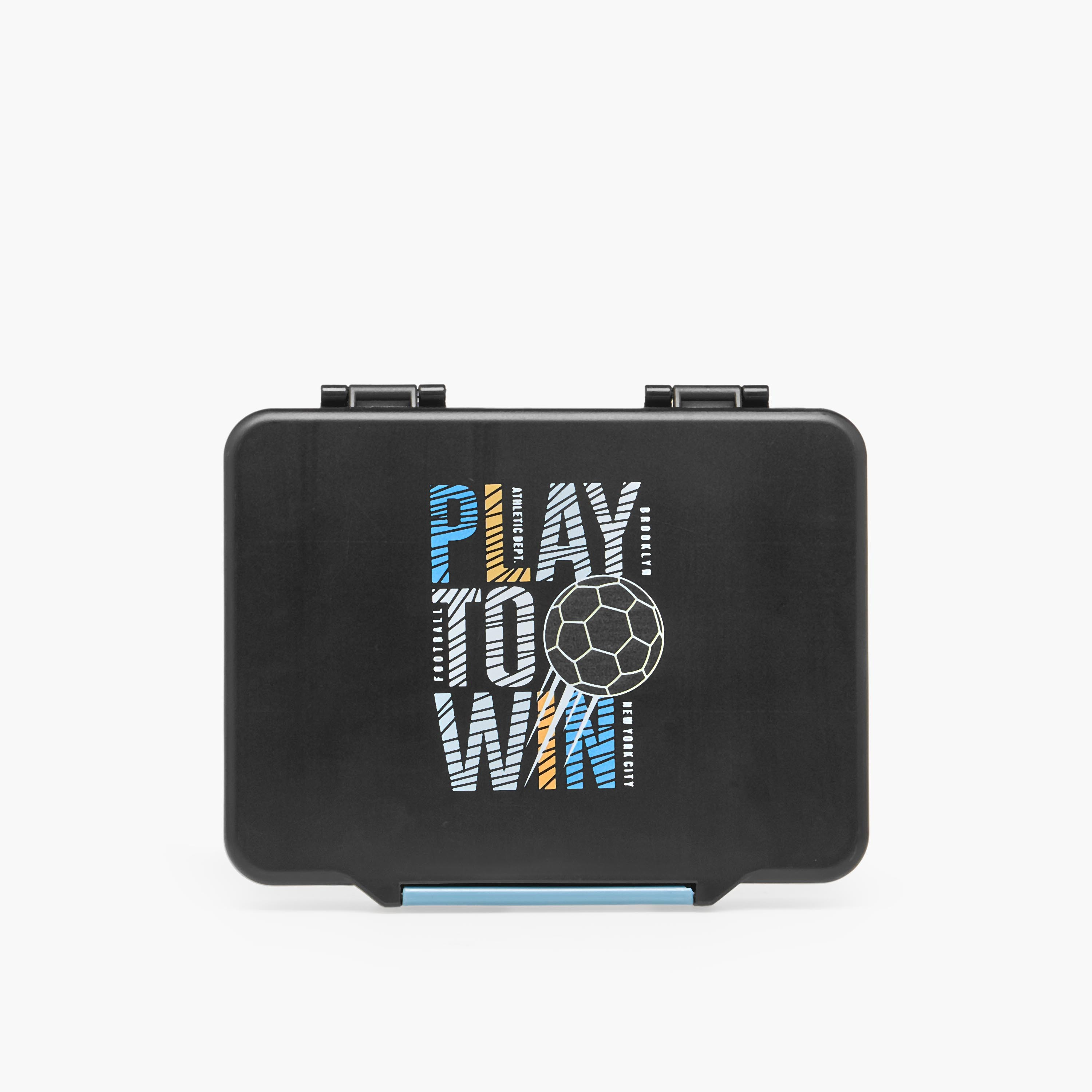 Juniors Football Print Bento Lunch Box for Boys with Clip Lock Lid - 1.2 L-school-lunchessentials-lunchboxes-image-3
